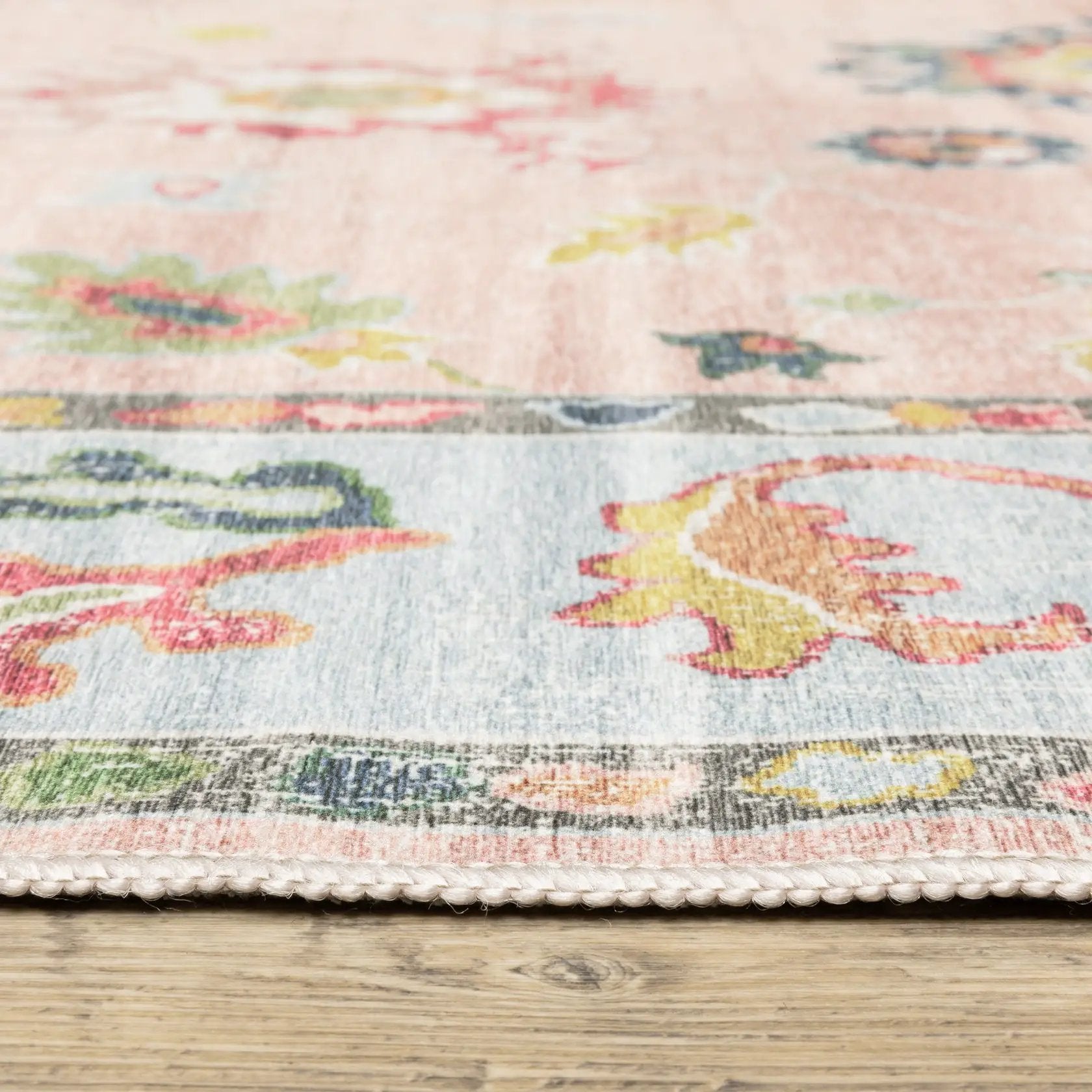 Addison ADD01 Pink/ Blue Area Rug by Oriental Weavers