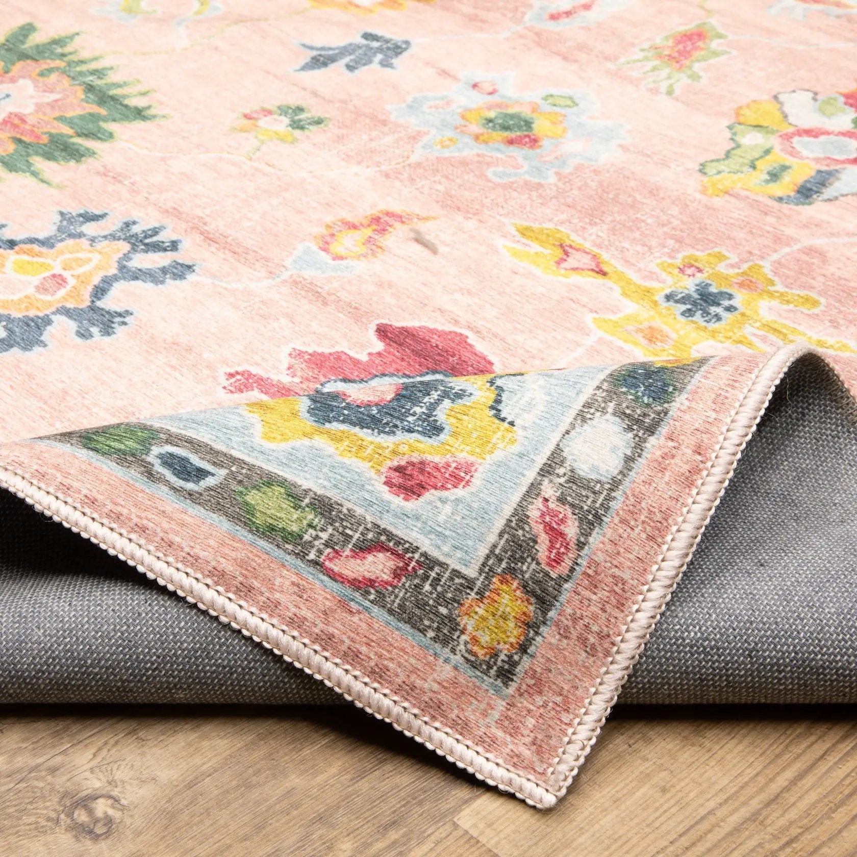 Addison ADD01 Pink/ Blue Area Rug by Oriental Weavers