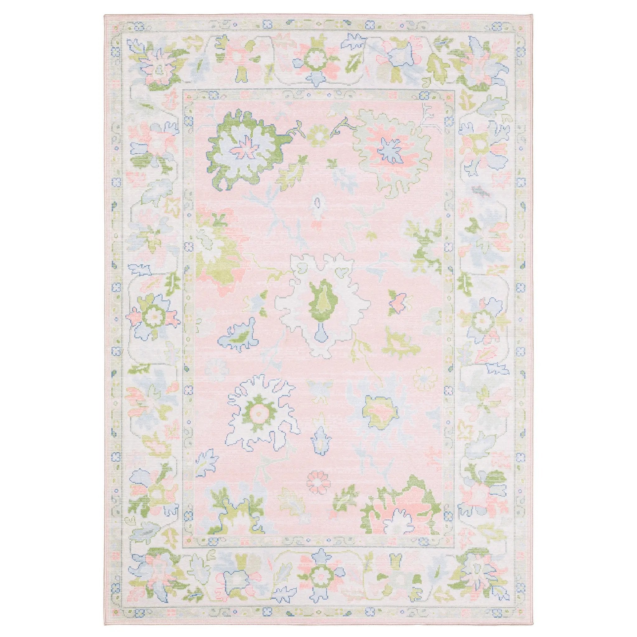 Addison ADD04 Pink/ Green Area Rug by Oriental Weavers