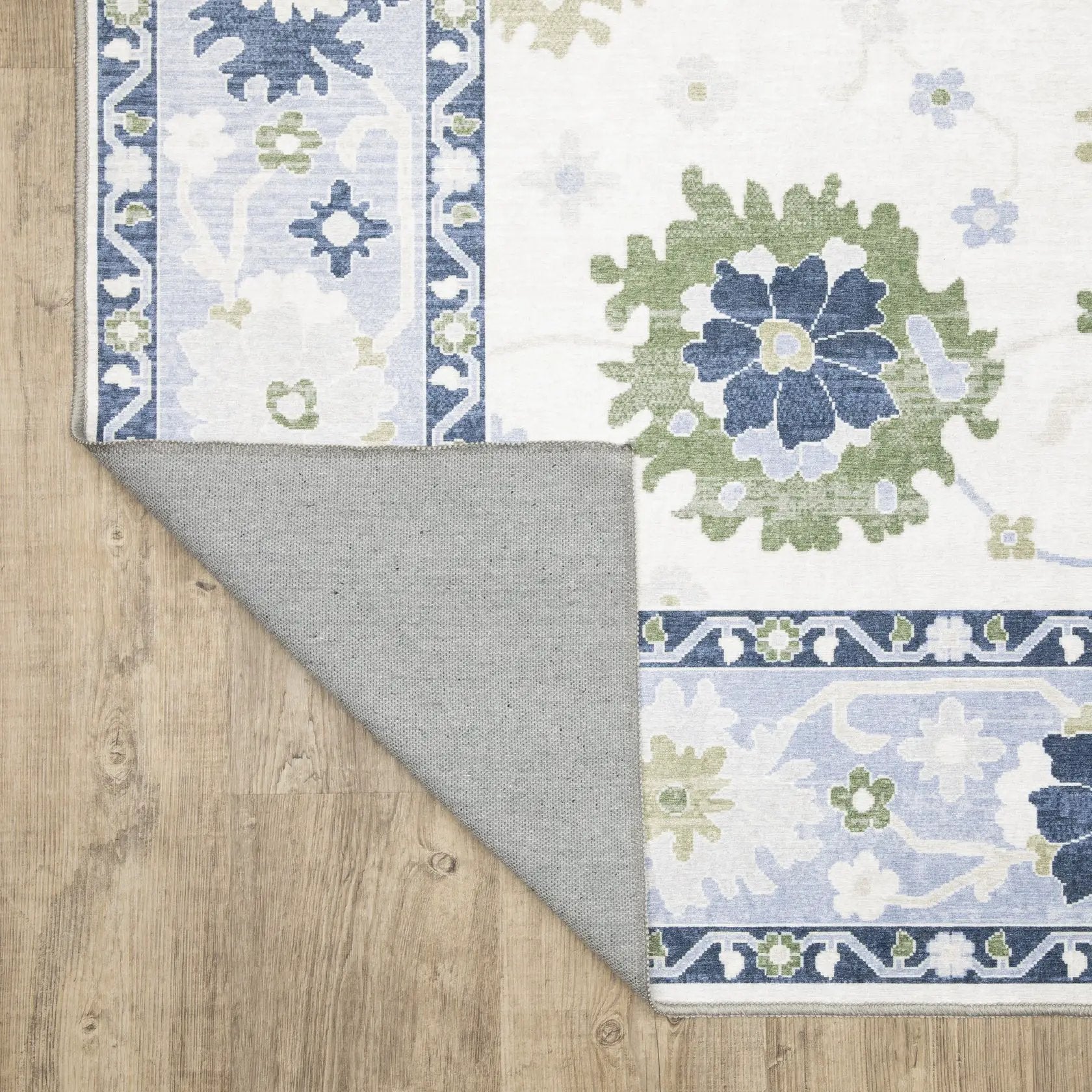 Addison ADD05 White/Blue Area Rug by Oriental Weavers