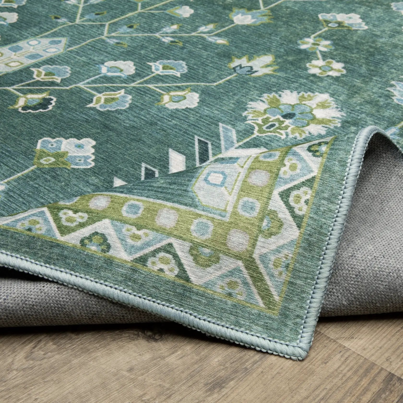 Addison ADD08 Teal/ Green Area Rug by Oriental Weavers