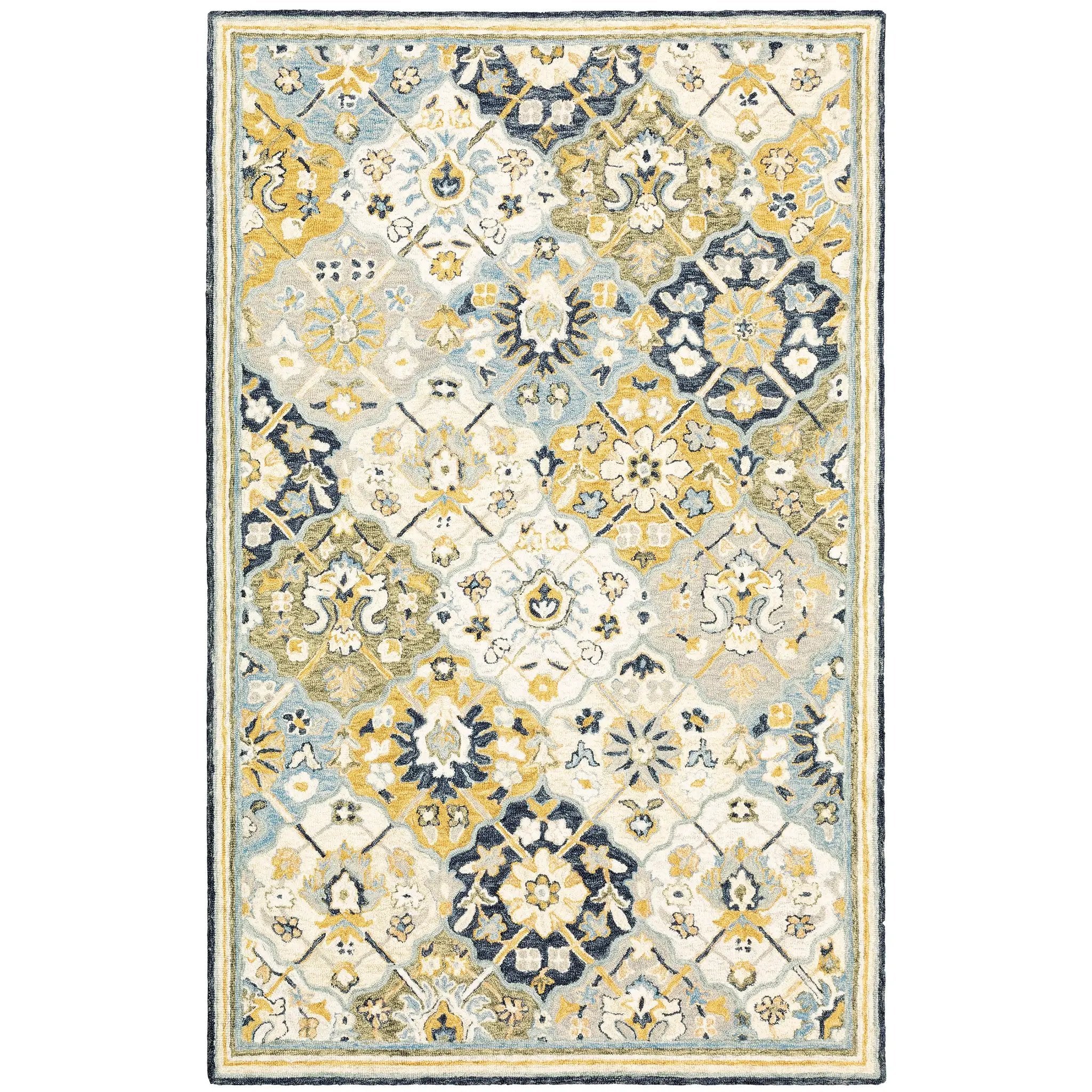 Alfresco 28406 Blue/ Gold Area Rug by Oriental Weavers