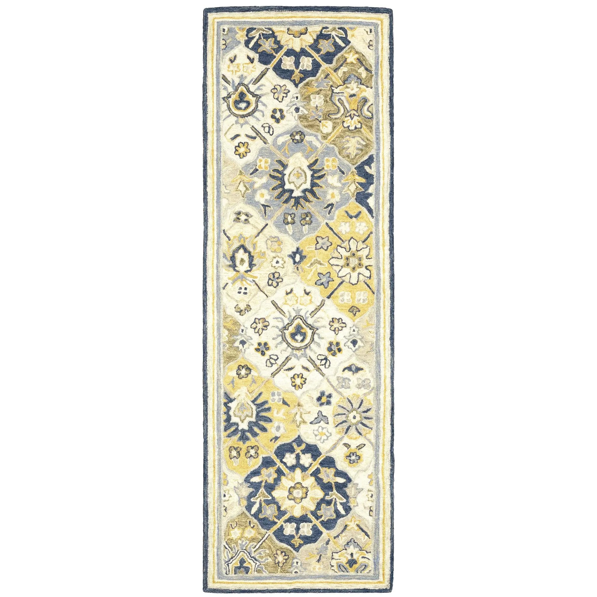 Alfresco 28406 Blue/ Gold Area Rug by Oriental Weavers