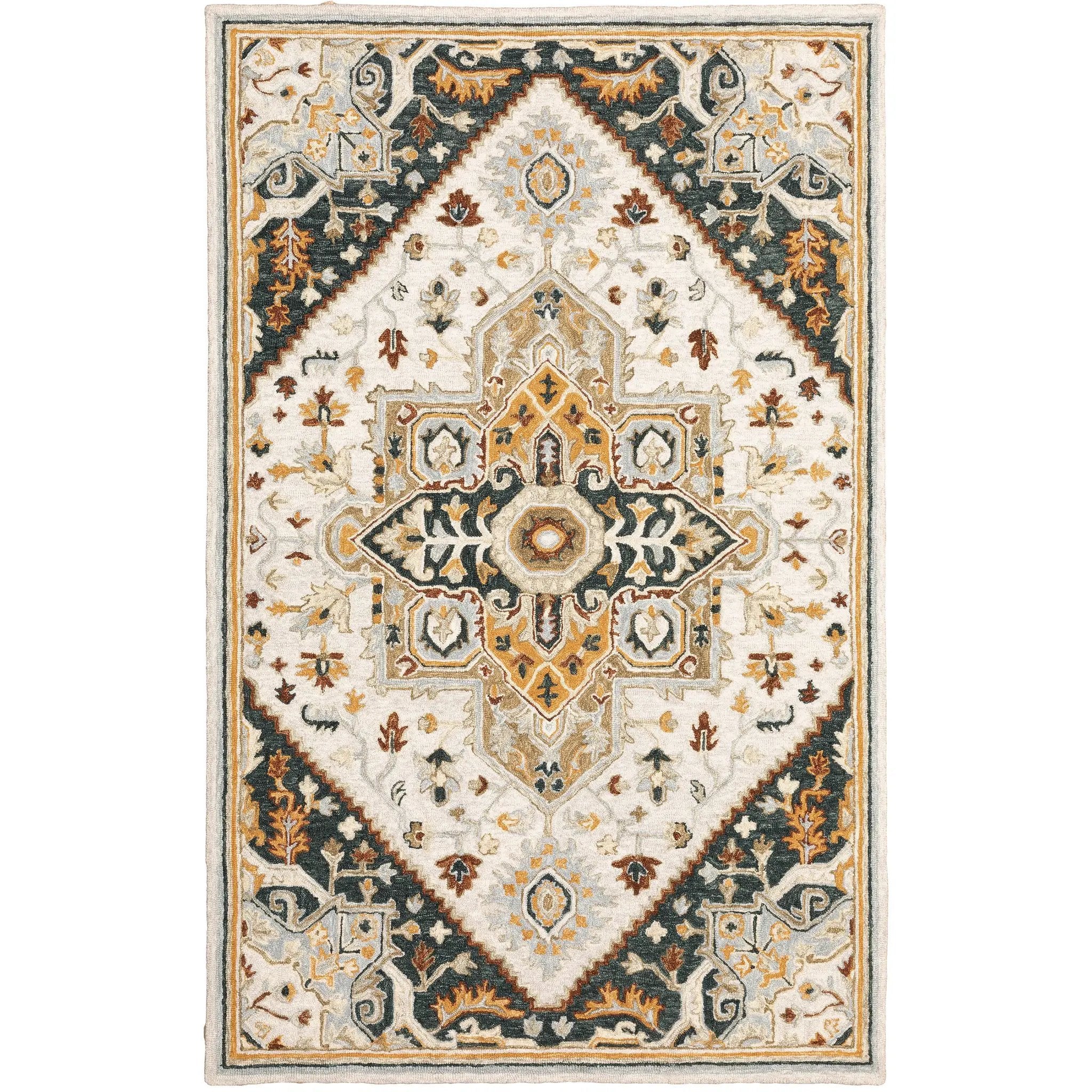 Alfresco 28407 Ivory/ Charcoal Area Rug by Oriental Weavers