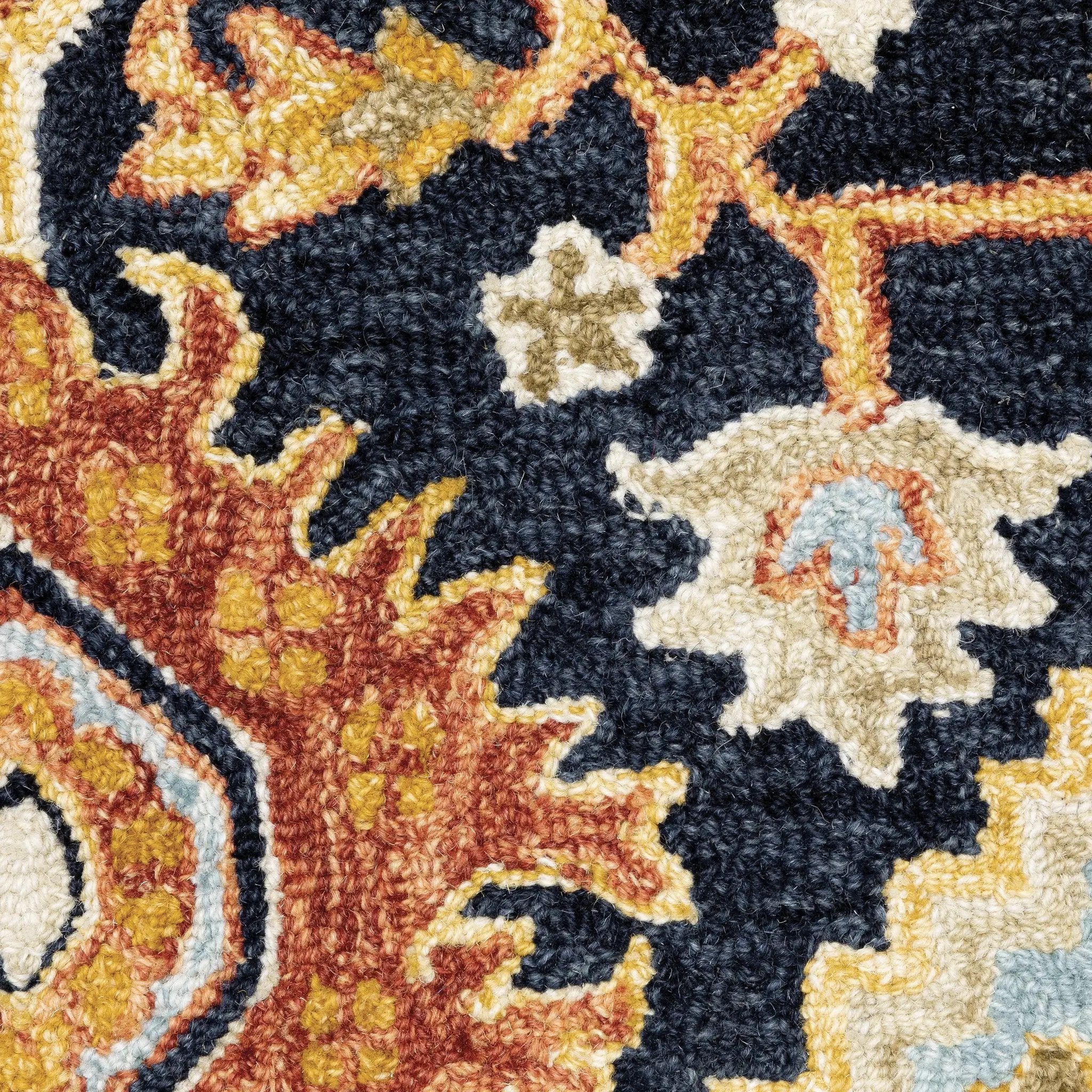 Alfresco 28408 Navy/ Rust Area Rug by Oriental Weavers