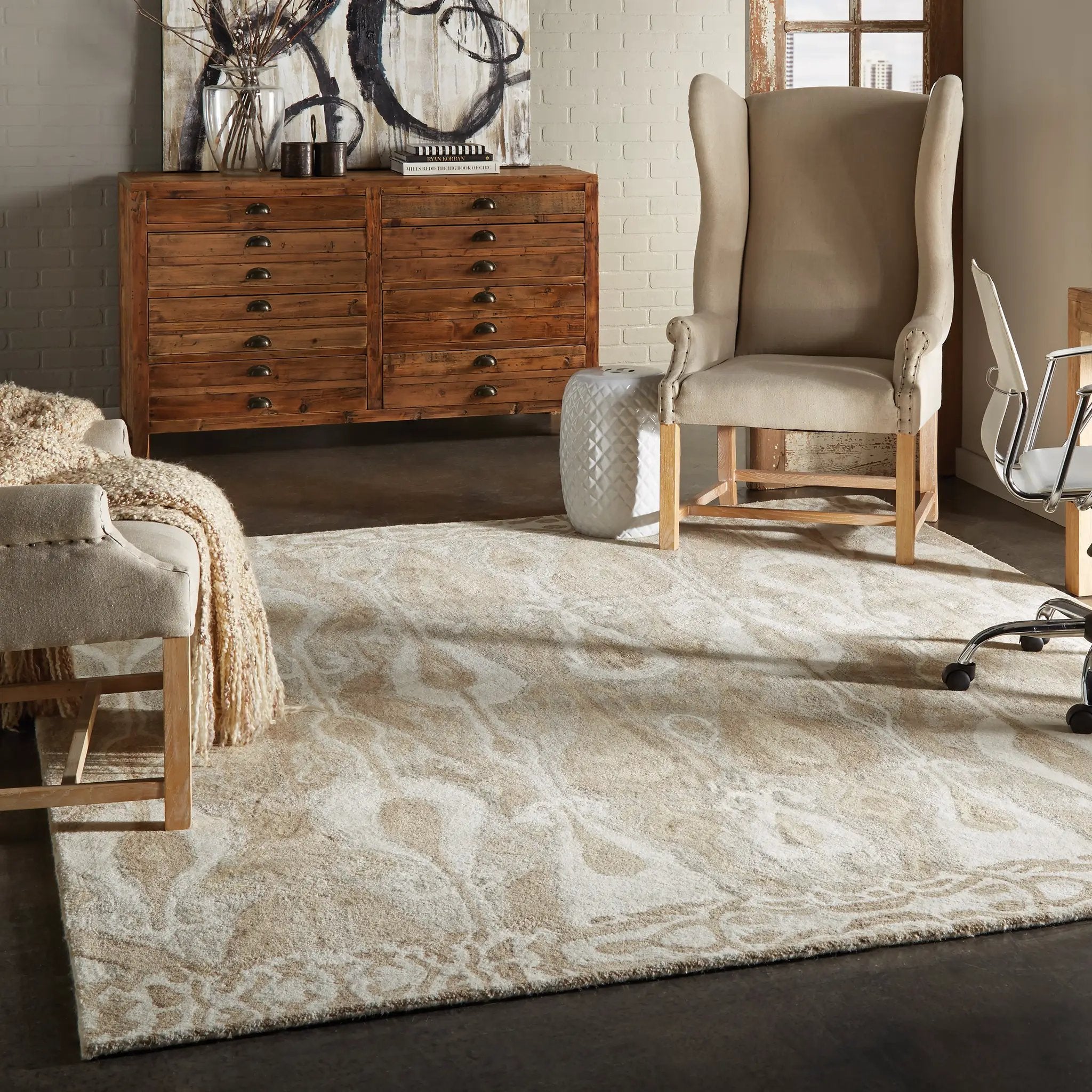 Anastasia 68000 Grey/ Beige Area Rug by Oriental Weavers