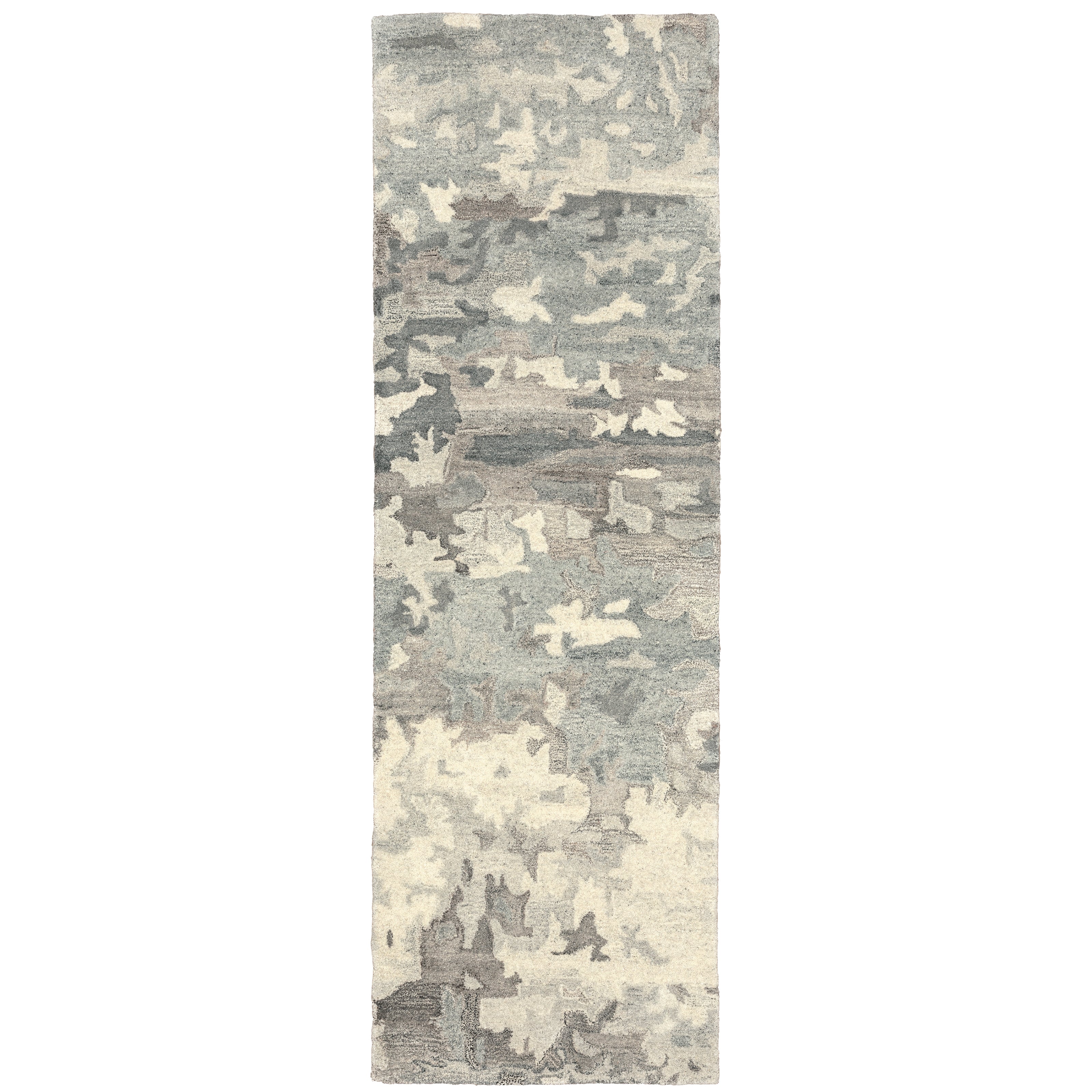 Anastasia 68006 Grey/Charcoal Area Rug, handmade grey charcoal wool area rug with ikat-inspired woven pattern and natural texture.