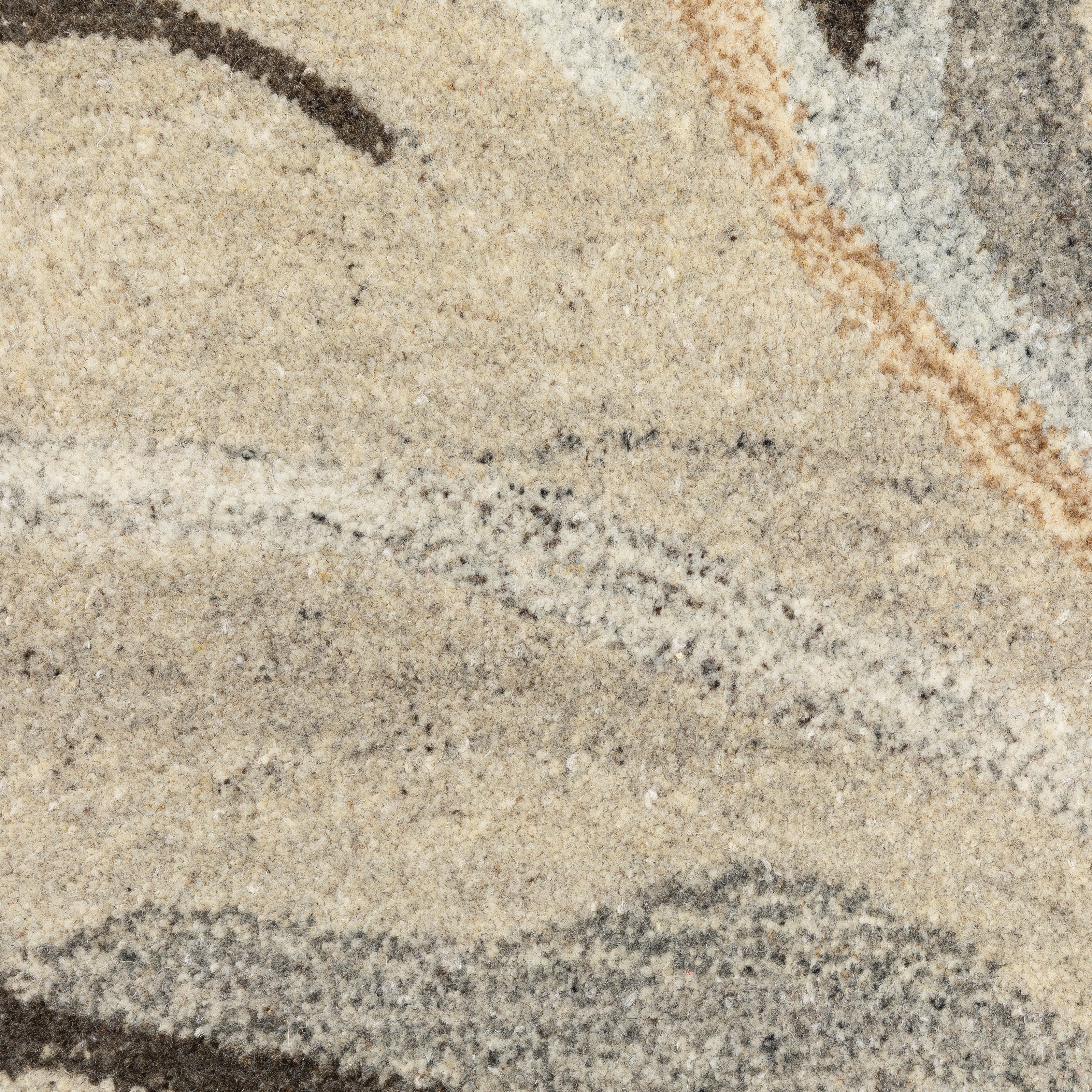 Anastasia 68007 Beige/Charcoal Area Rug, handmade beige charcoal wool area rug with updated woven textile-inspired design.
