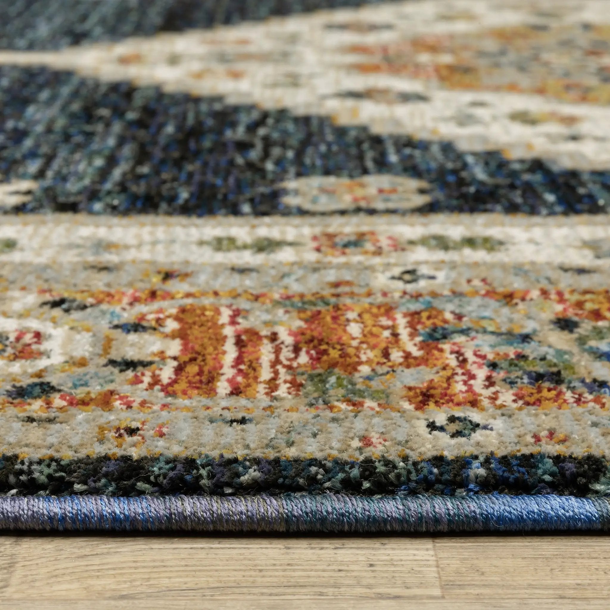 Andorra 2281E Blue/ Orange Area Rug by Oriental Weavers