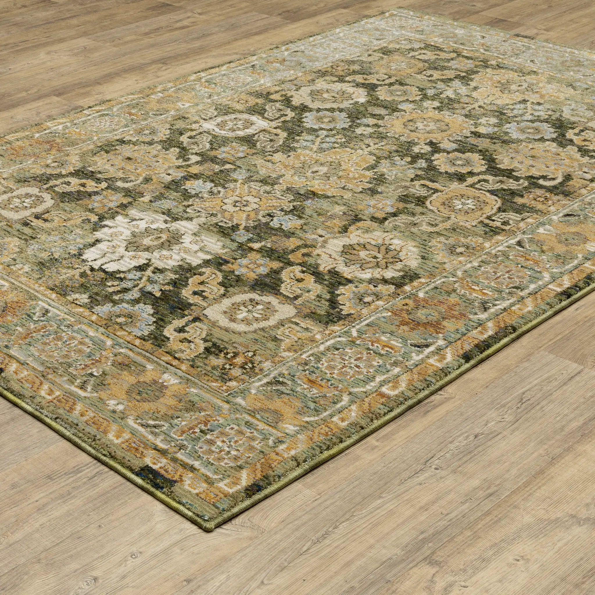 Andorra 2417B Green/ Gold Area Rug by Oriental Weavers