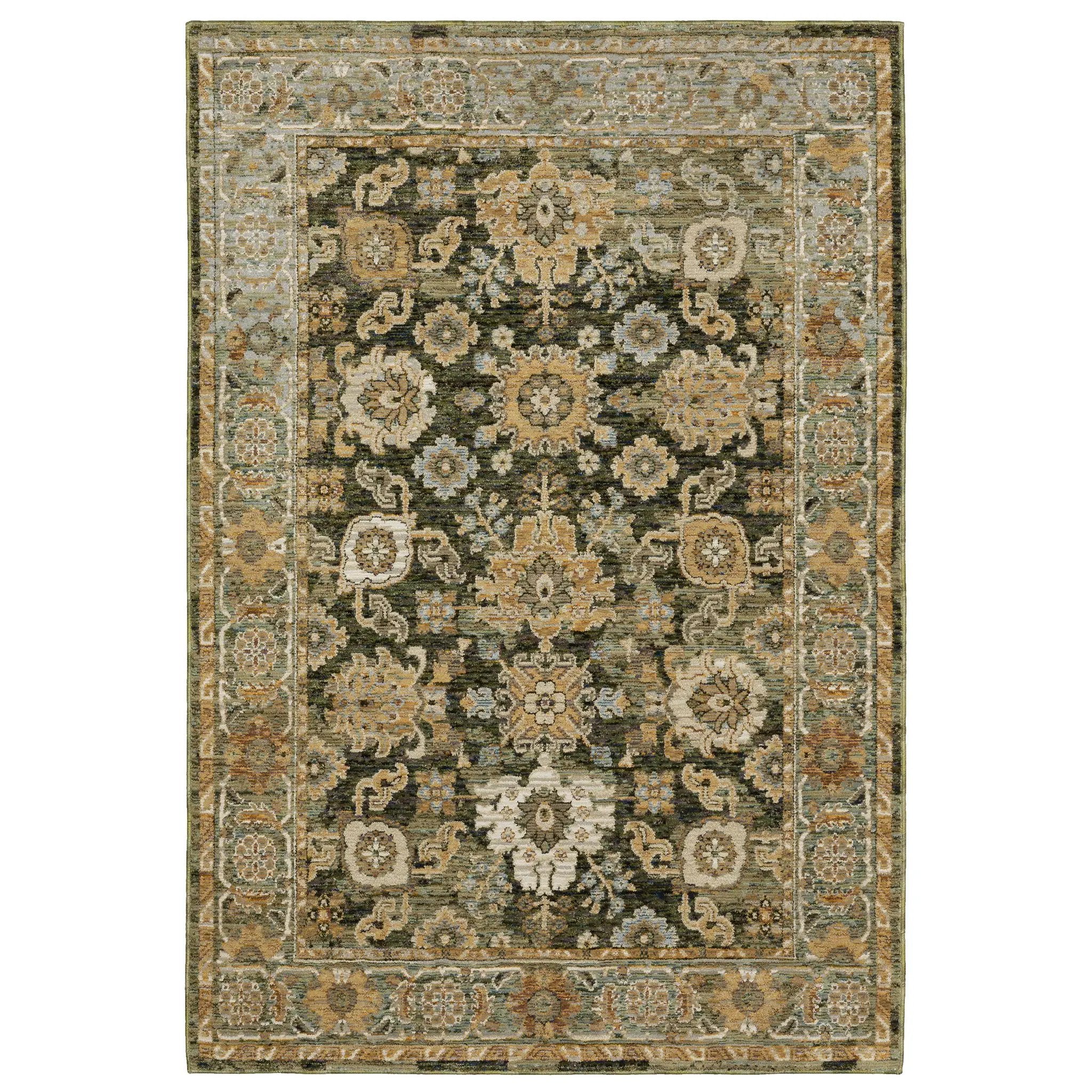 Andorra 2417B Green/ Gold Area Rug by Oriental Weavers