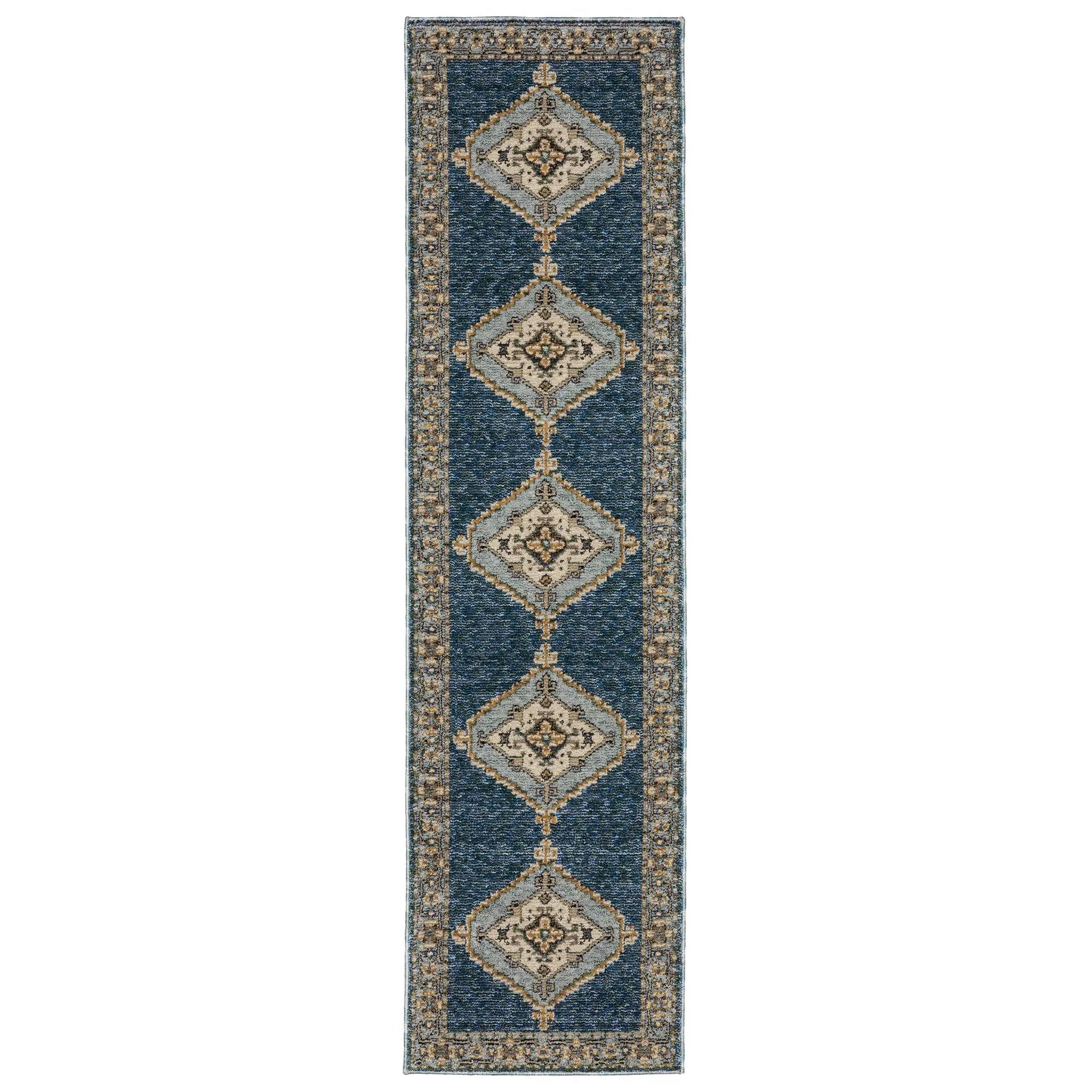 Andorra 2430A Blue/ Gold Area Rug by Oriental Weavers