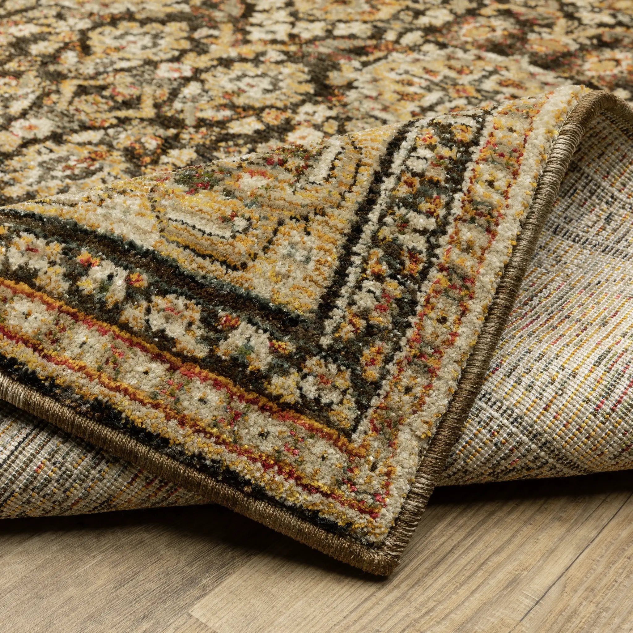 Andorra 2431A Brown/ Gold Area Rug by Oriental Weavers