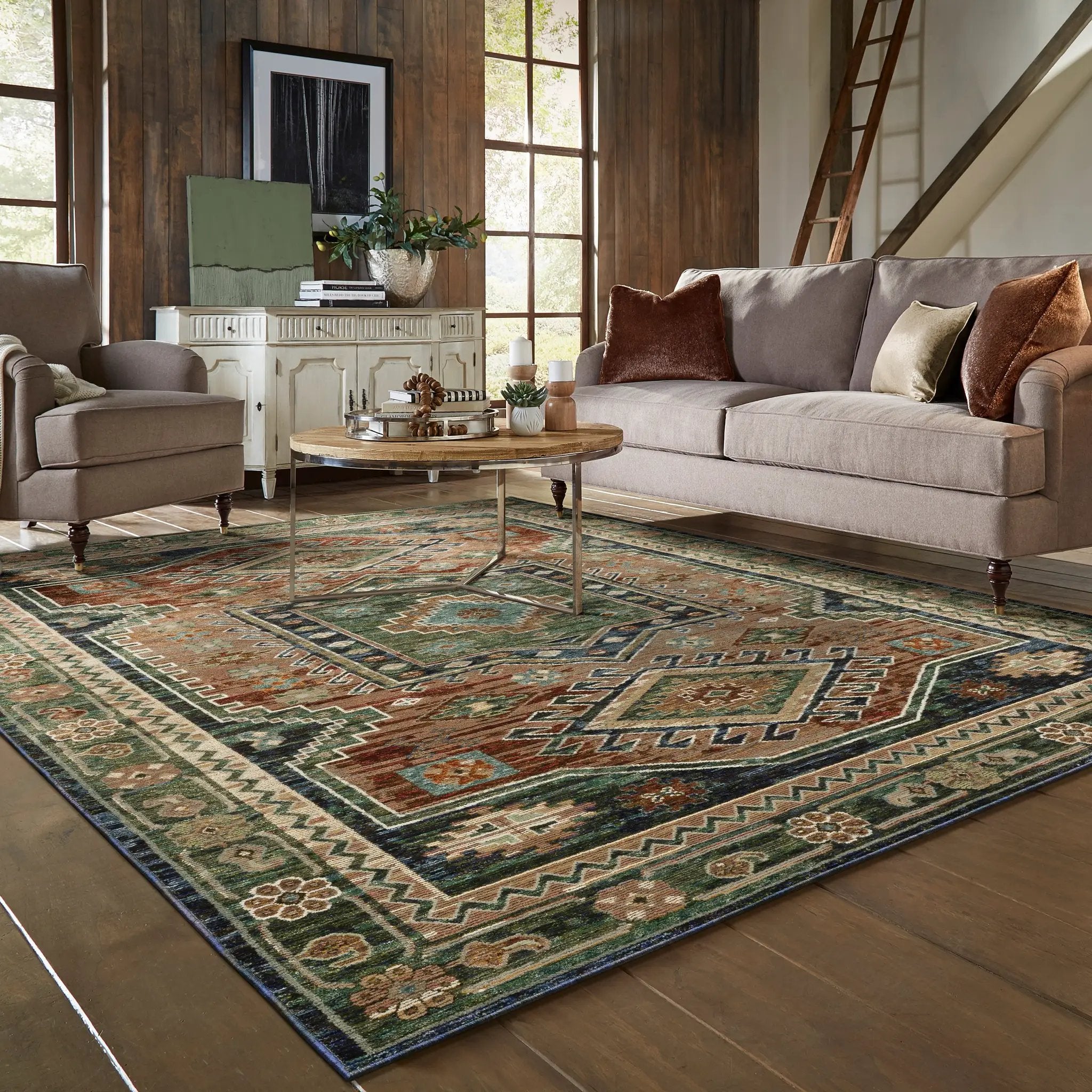 Andorra 2442A Blue/ Multi Area Rug by Oriental Weavers
