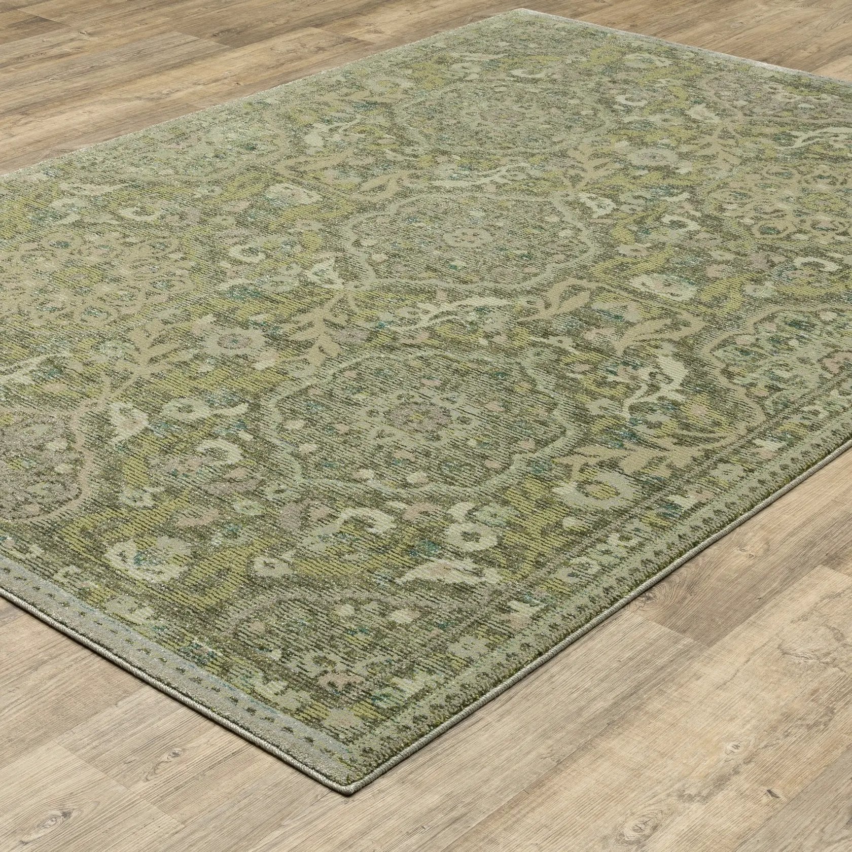 Andorra 3709C Green/ Gold Area Rug by Oriental Weavers