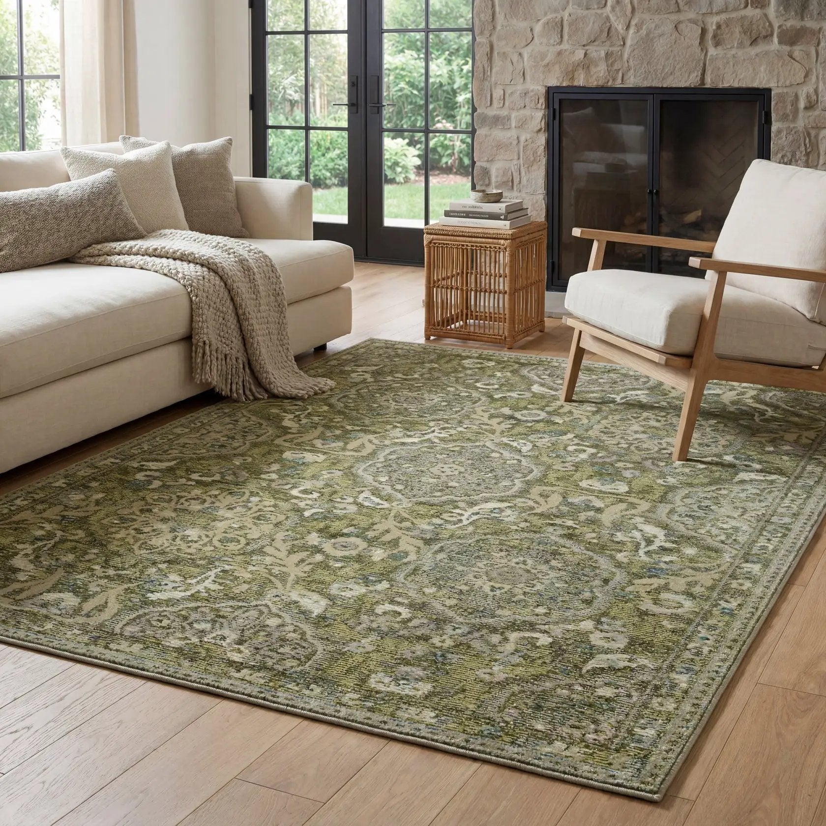 Andorra 3709C Green/ Gold Area Rug by Oriental Weavers