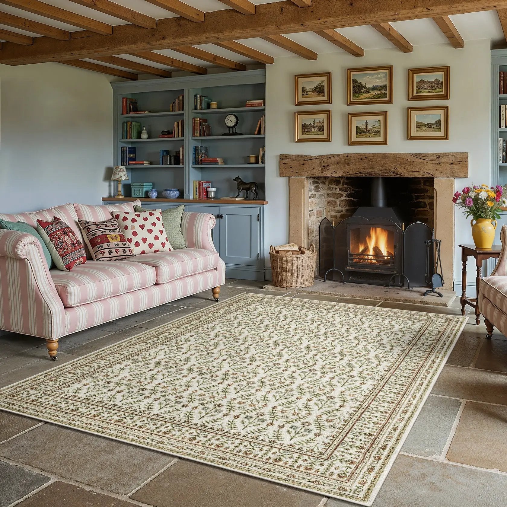 Andorra 3717A Ivory/ Red Area Rug by Oriental Weavers