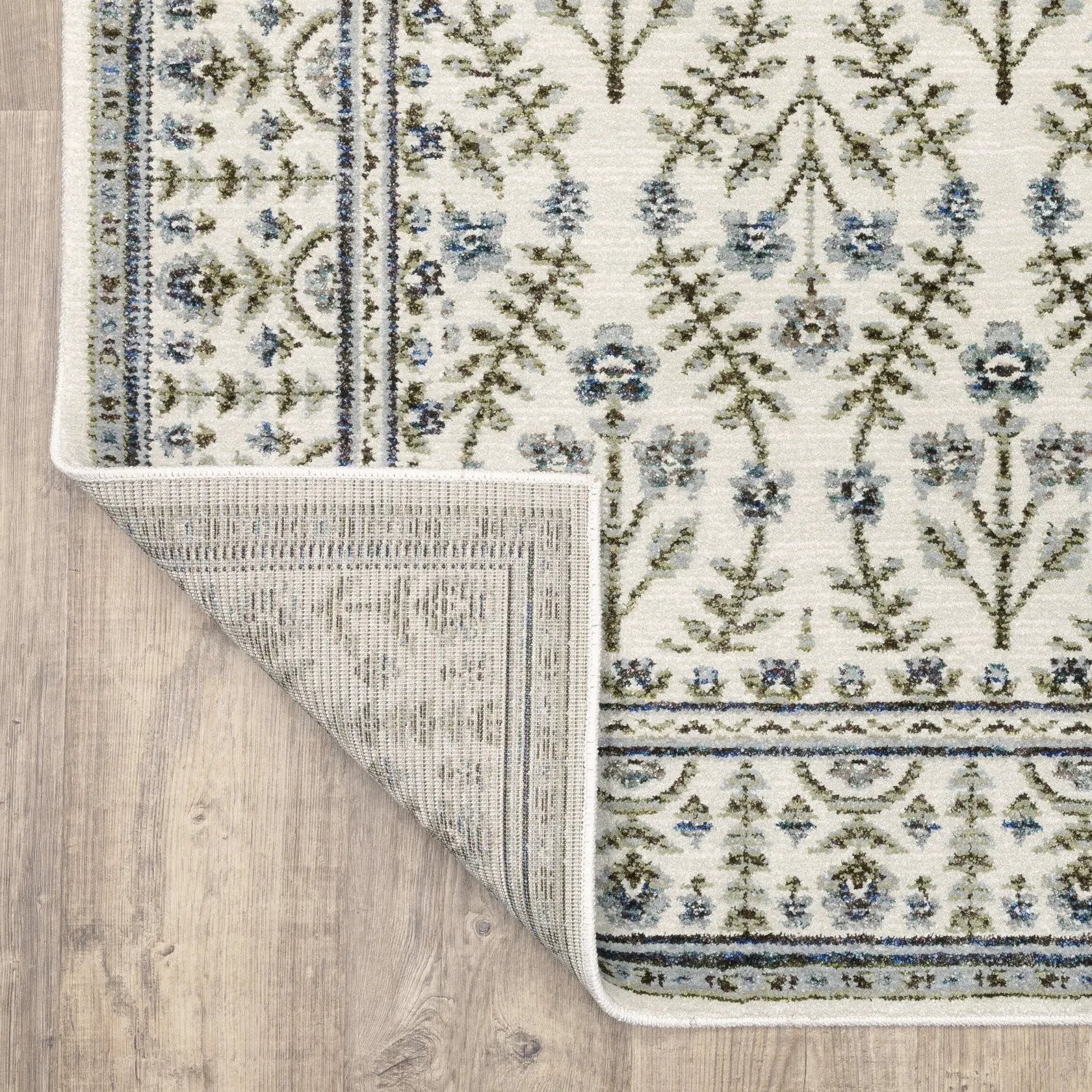 Andorra 3717C Ivory/ Blue Area Rug by Oriental Weavers