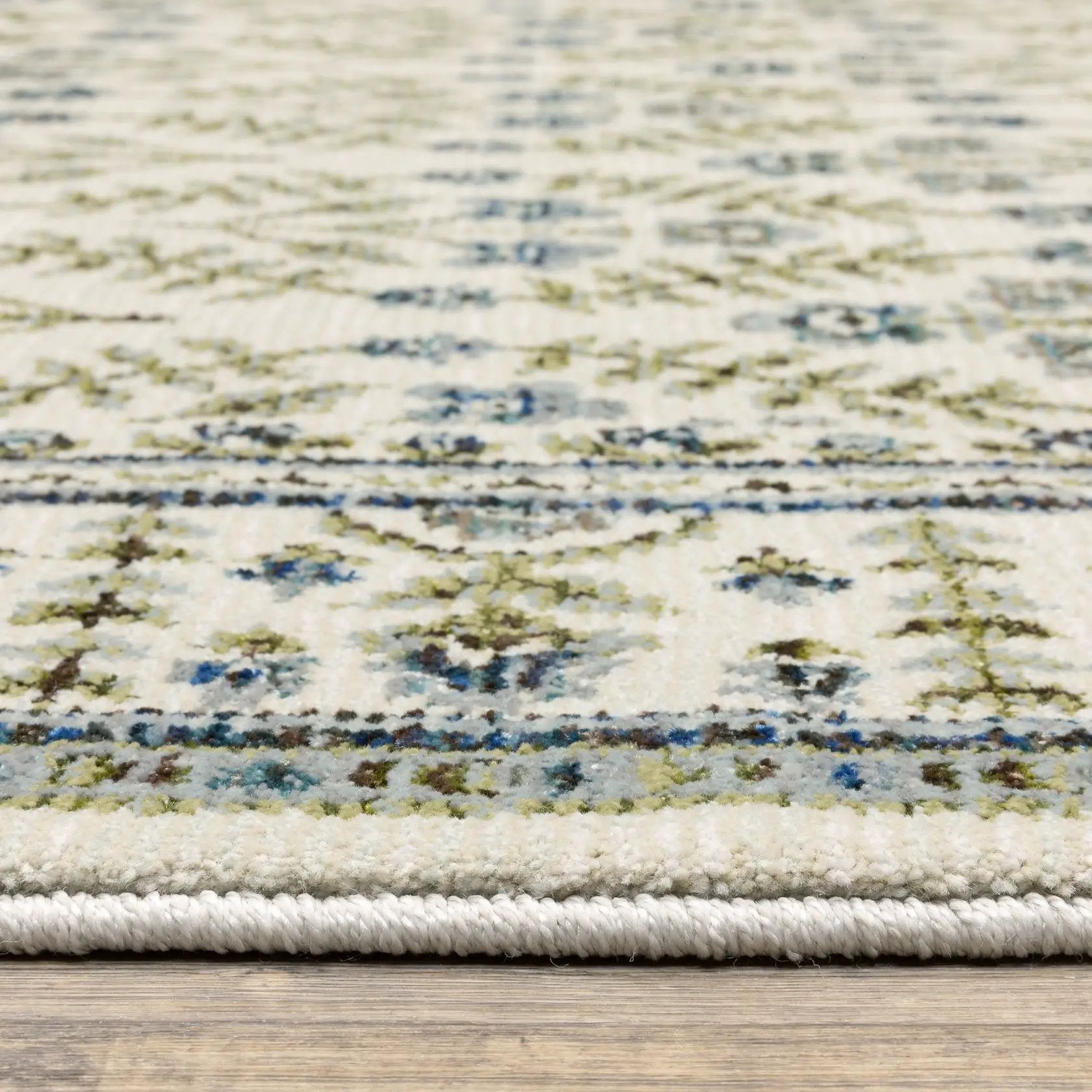 Andorra 3717C Ivory/ Blue Area Rug by Oriental Weavers