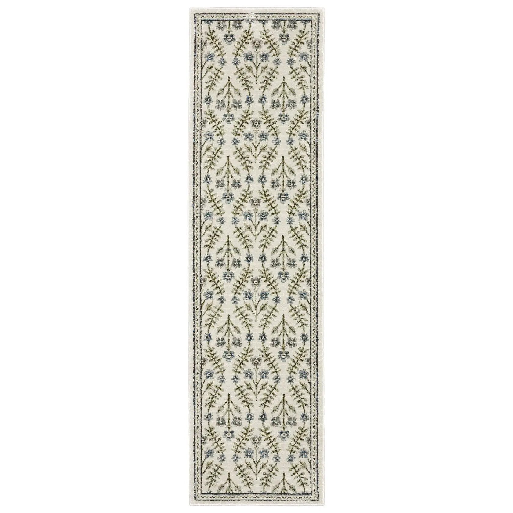 Andorra 3717C Ivory/ Blue Area Rug by Oriental Weavers