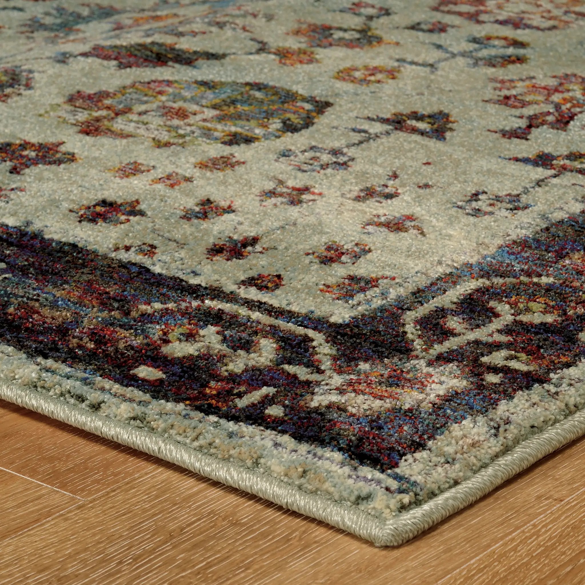 Andorra 6842D Stone/ Red Area Rug by Oriental Weavers
