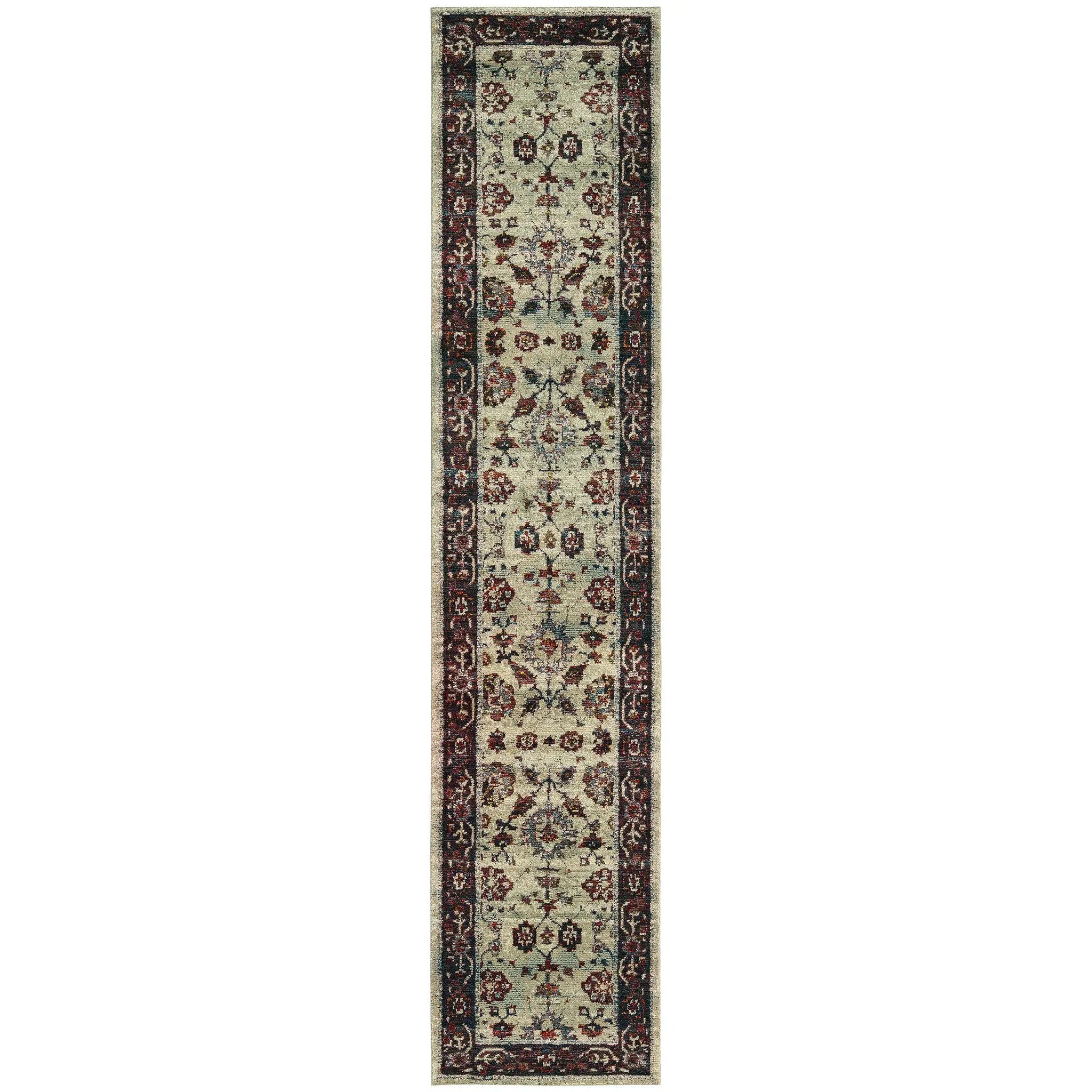 Andorra 6842D Stone/ Red Area Rug by Oriental Weavers