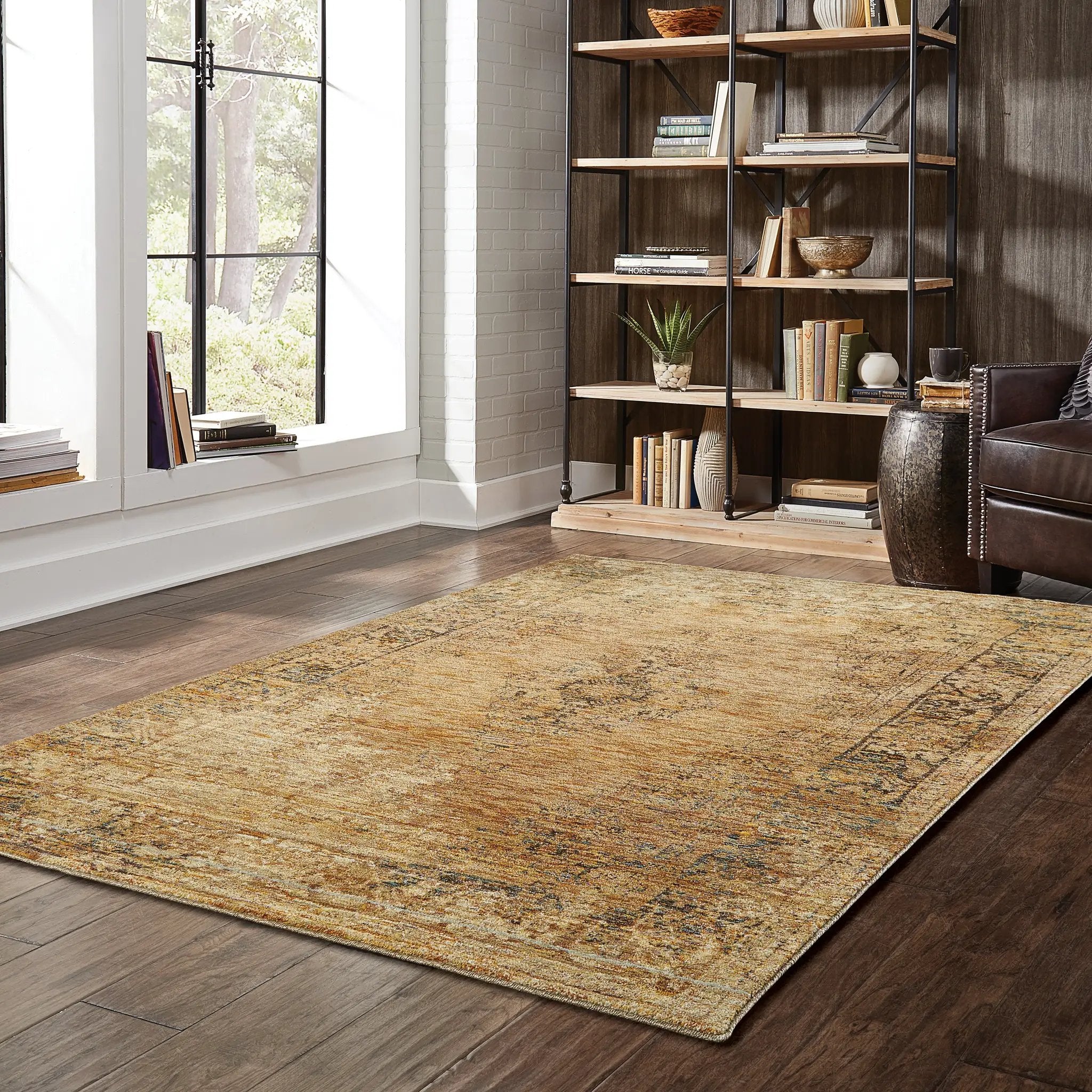 Andorra 6845D Gold/ Brown Area Rug by Oriental Weavers