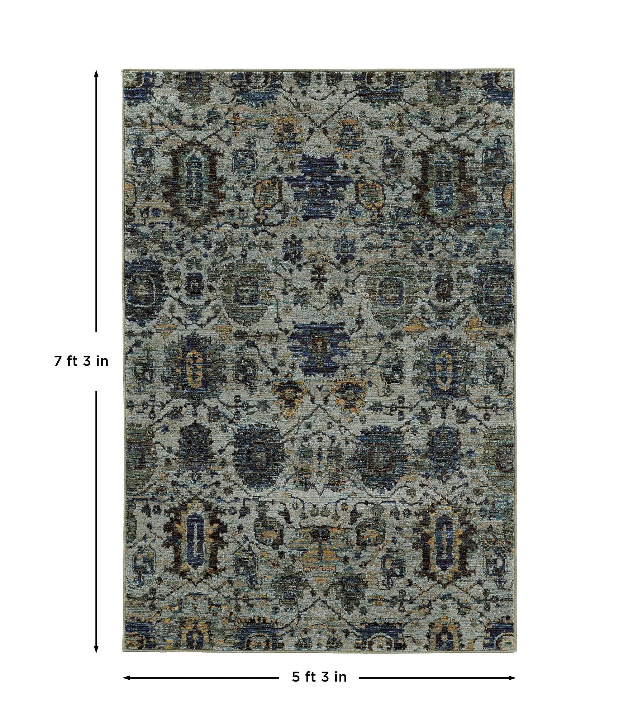 Andorra 7120A Blue/ Navy Area Rug by Oriental Weavers