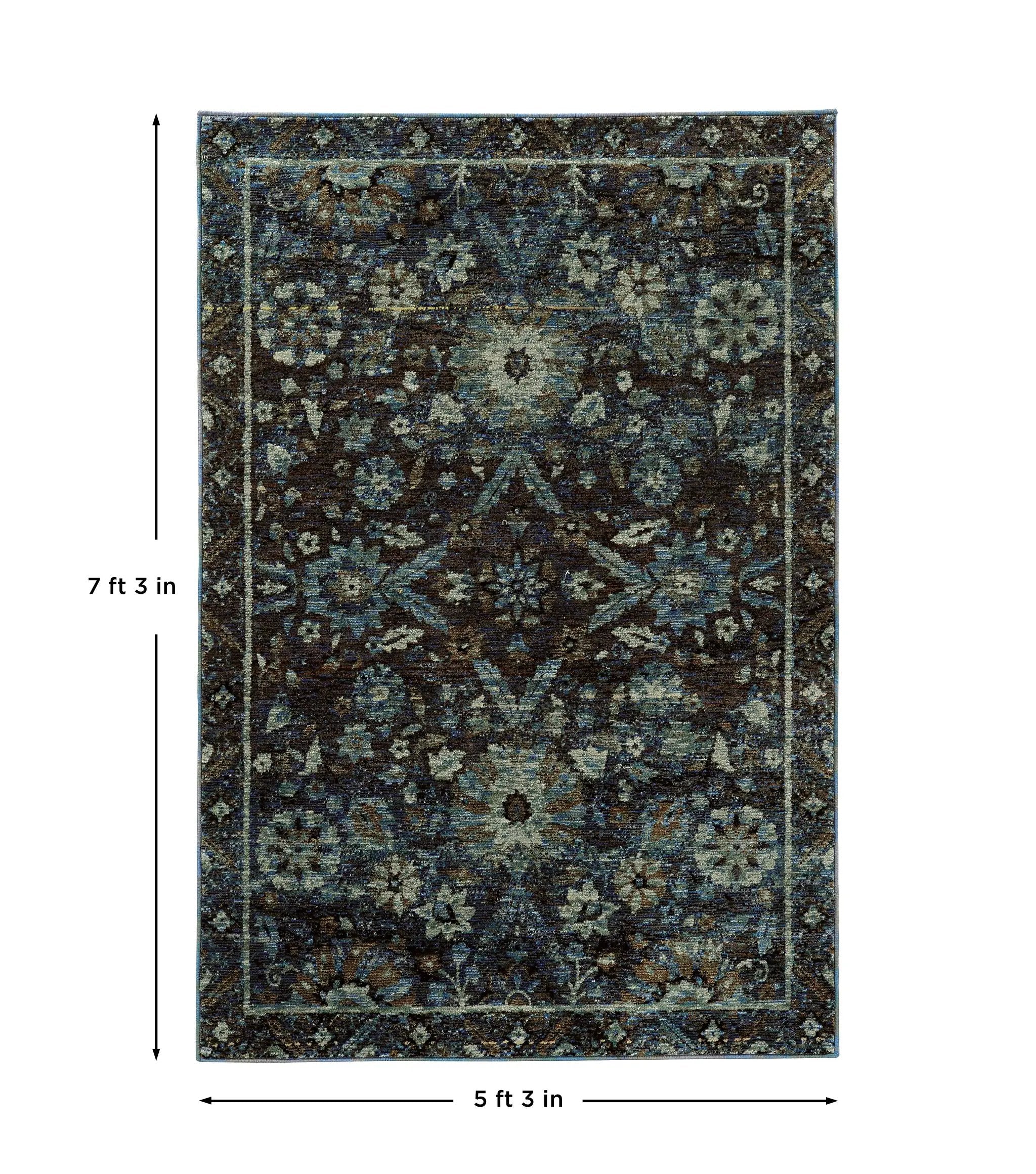 Andorra 7124A Navy/ Blue Area Rug by Oriental Weavers