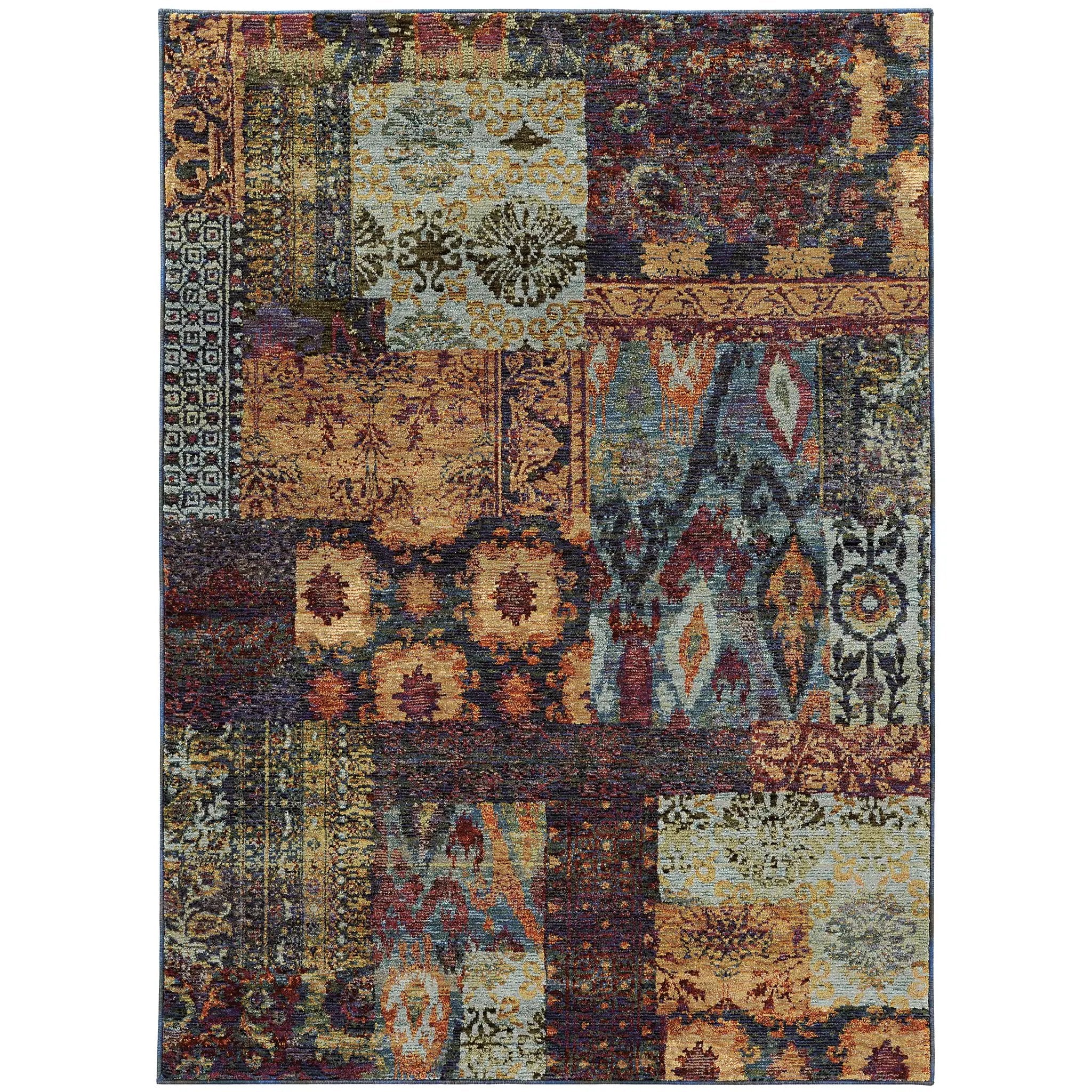 Andorra 7137A Gold/ Blue Area Rug by Oriental Weavers