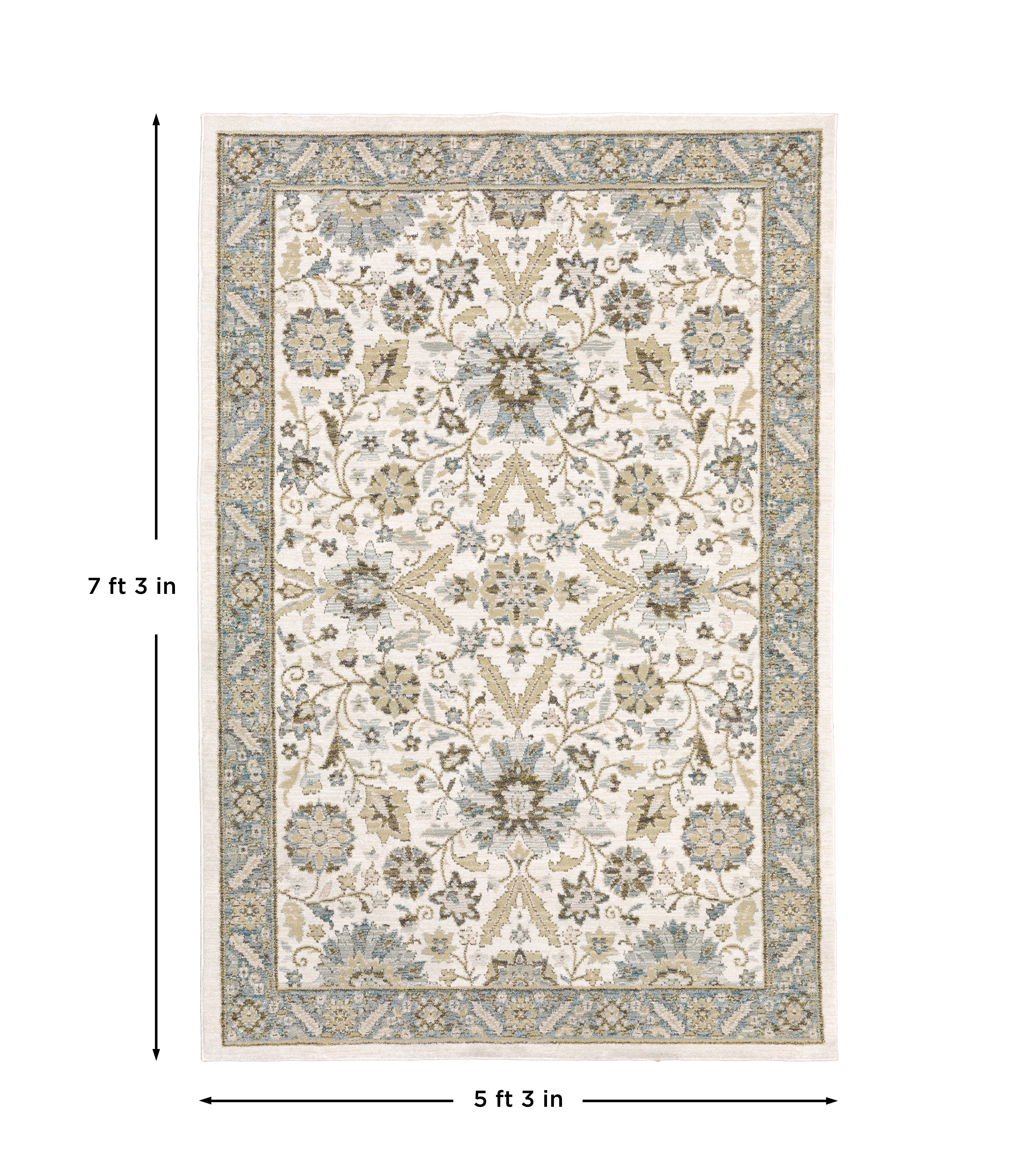 Andorra 8918I Stone/Ivory Area Rug, stone ivory modern traditional area rug with serene vintage-inspired pattern and dense pile.