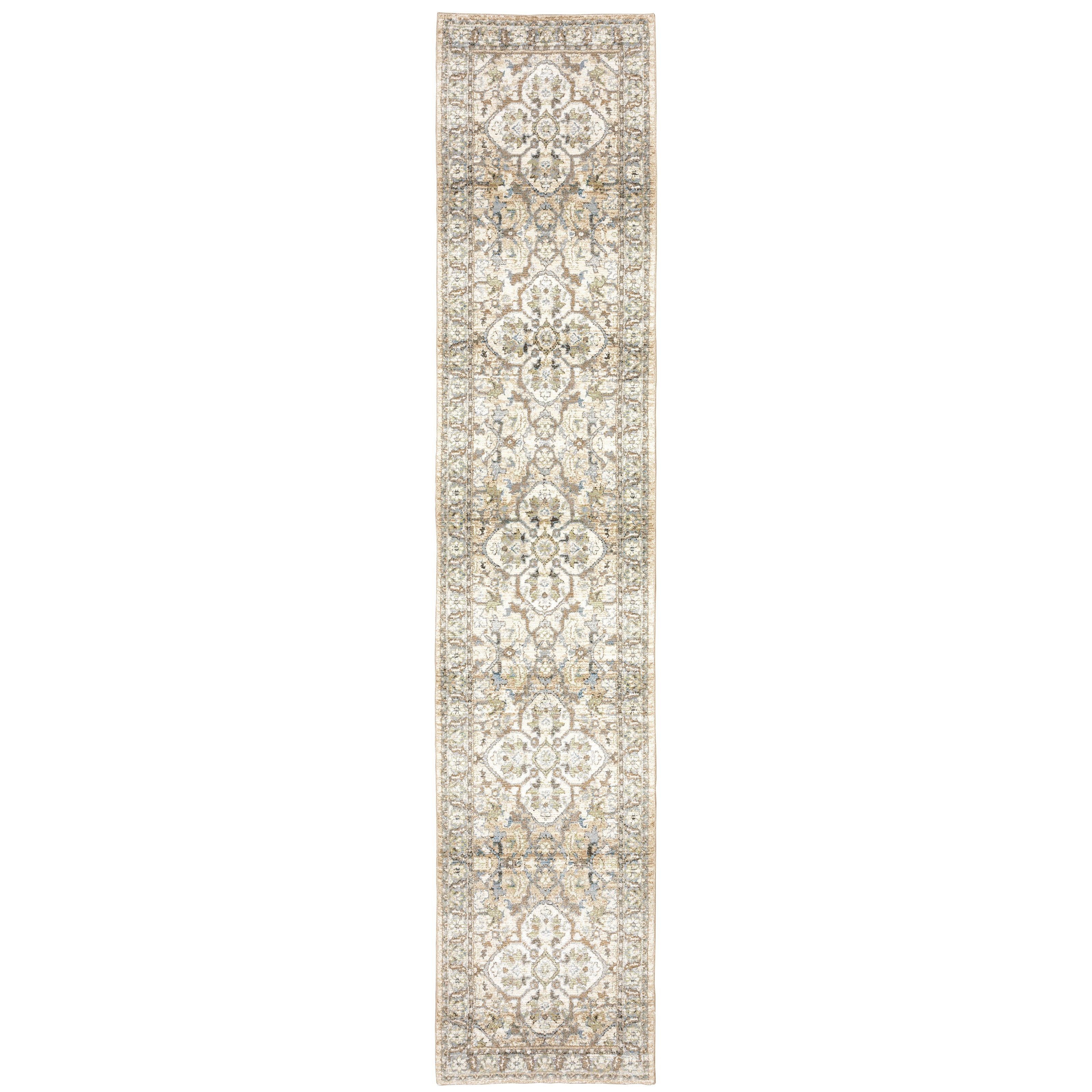 Andorra 9818G Beige/Ivory Area Rug, beige ivory modern traditional area rug with warm vintage-inspired design and dense soft pile.