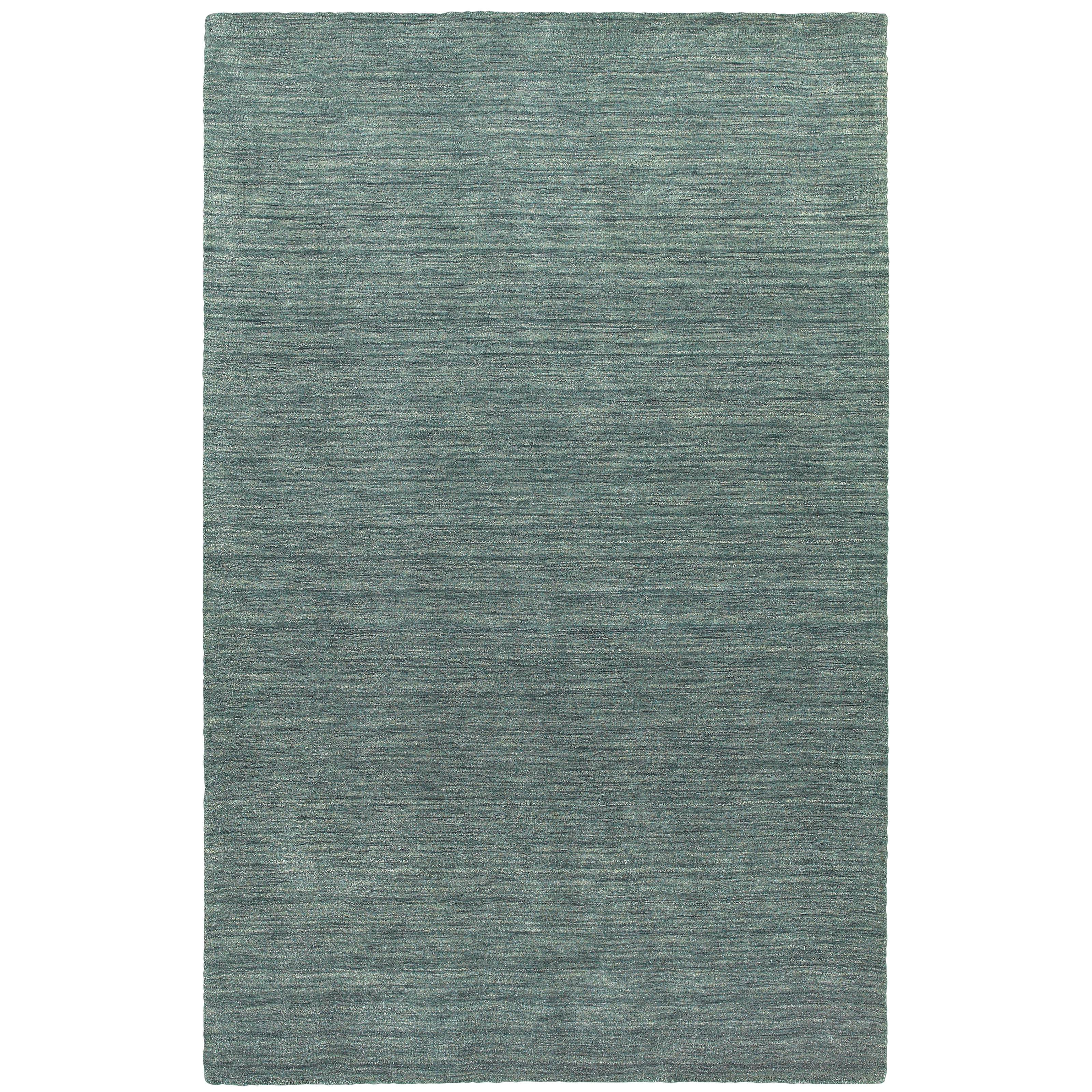 Aniston 27101 Light Blue Area Rug, light blue solid wool area rug with subtle heathered texture and soft handwoven surface.