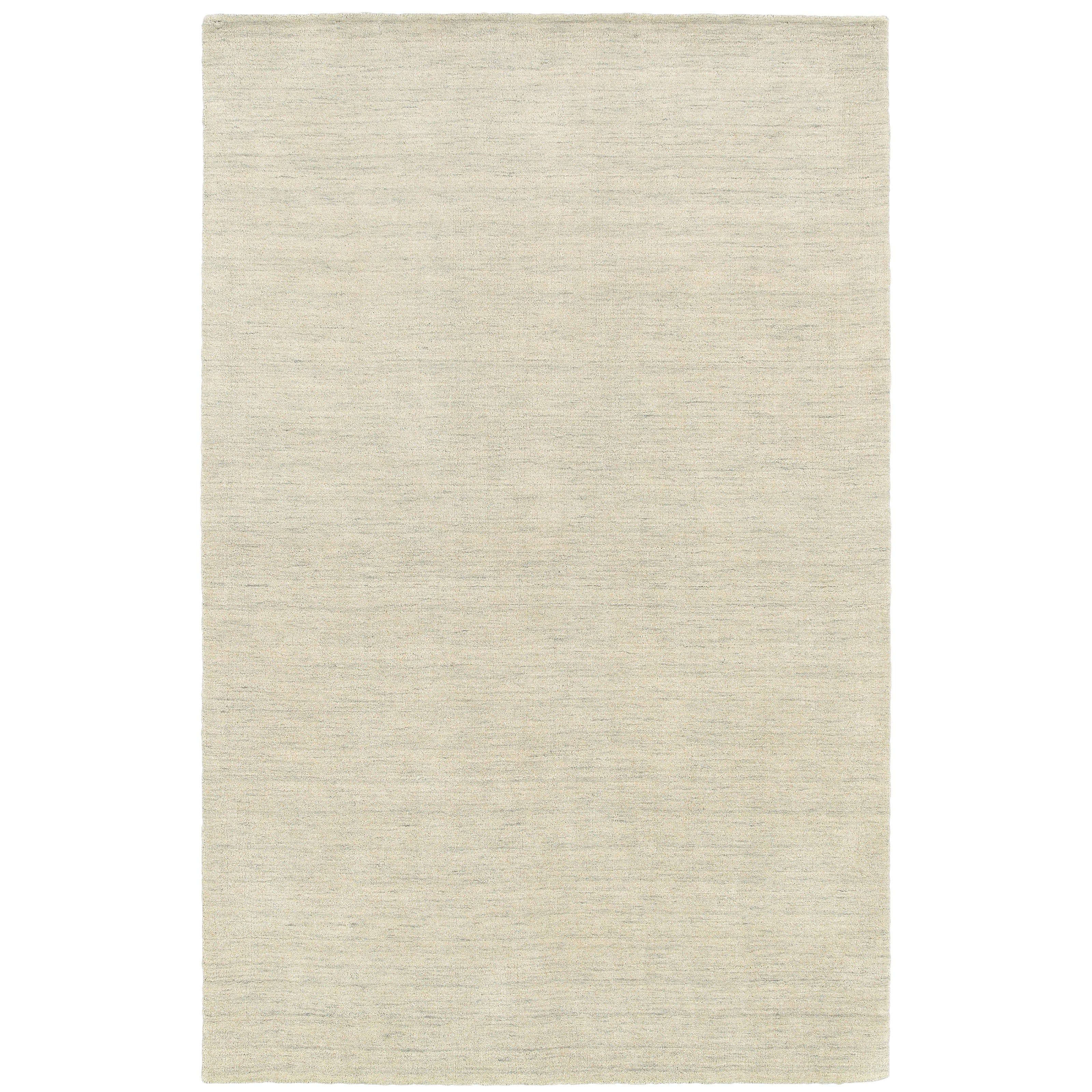 Aniston 27107 Beige Area Rug, beige solid wool area rug with subtle heathered texture and handwoven surface.