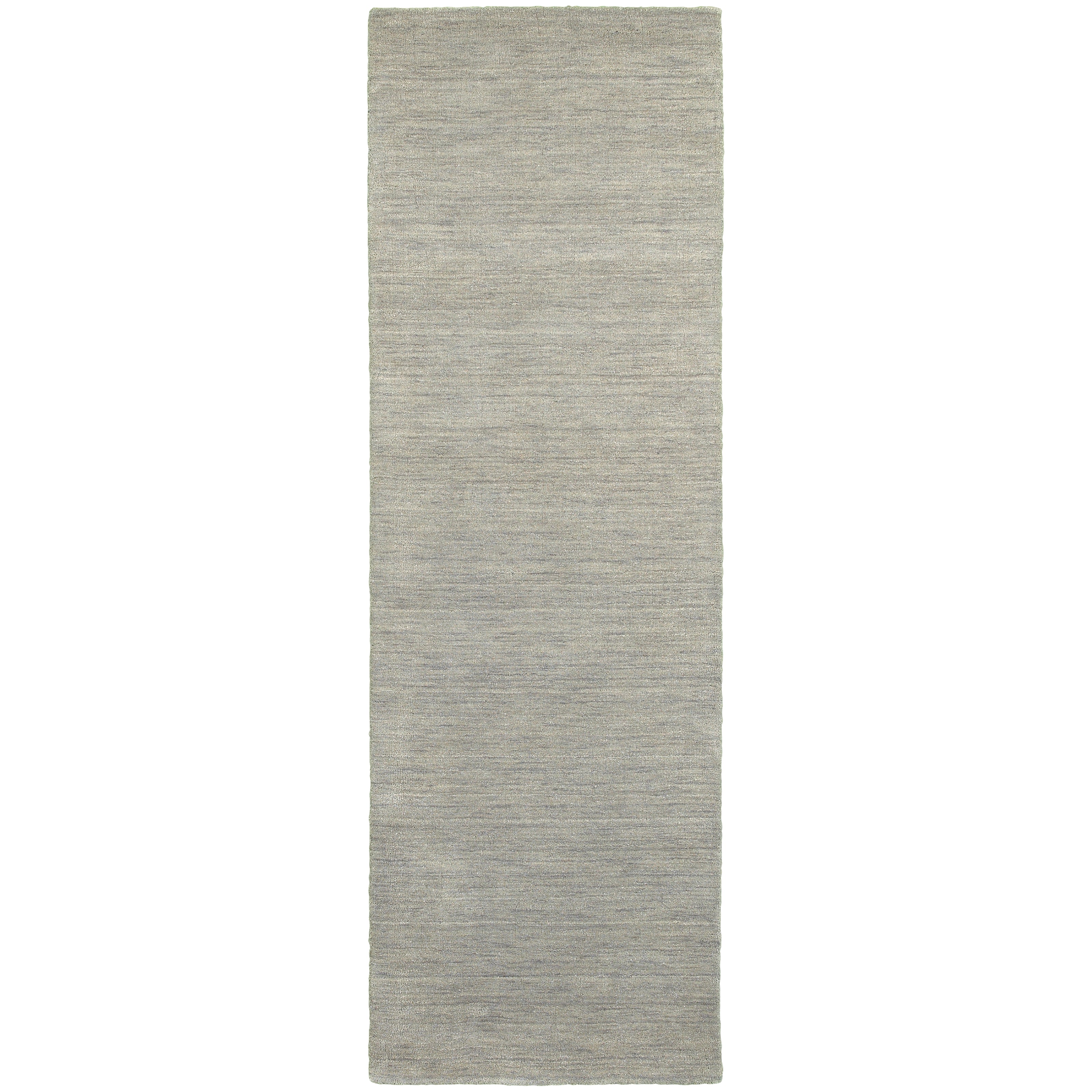Aniston 27108 Grey Area Rug, grey solid wool area rug with heathered tonal texture and handwoven surface.