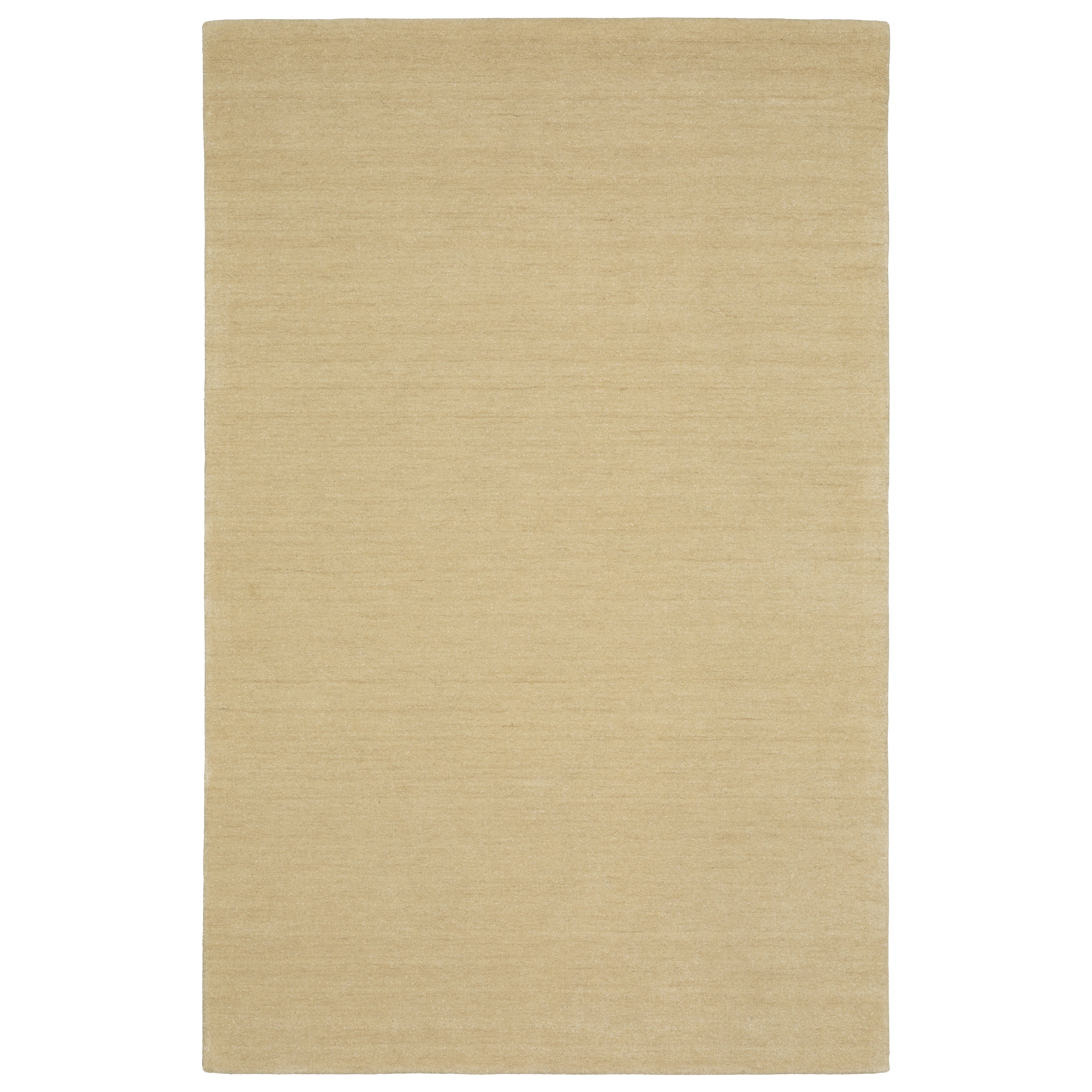 Aniston II 27122 Beige Area Rug, beige solid wool area rug with heathered texture and plush hand-tufted surface.