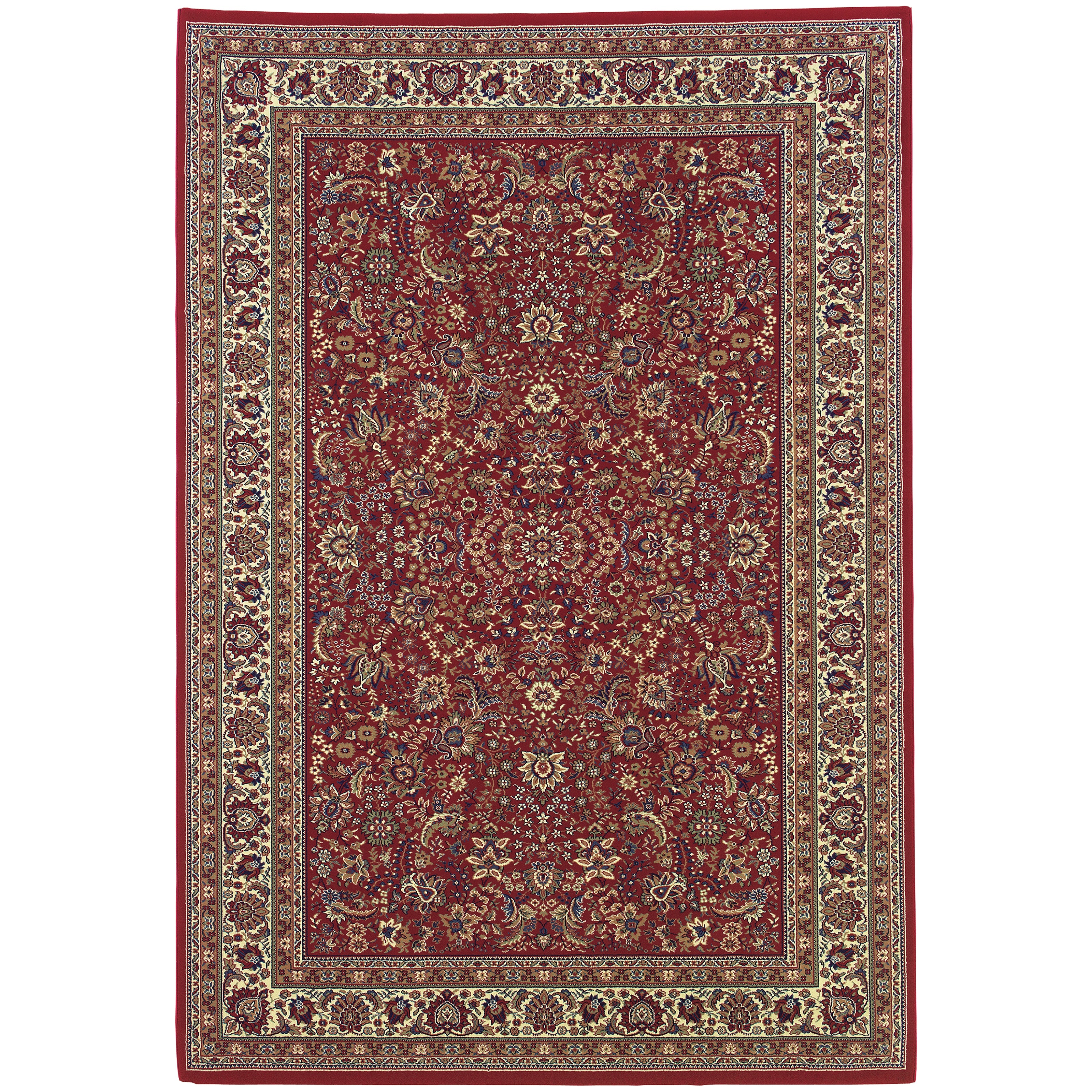 Ariana 113R3 Red/Ivory Area Rug, red ivory traditional oriental area rug with crisp palette and detailed collector-style pattern.