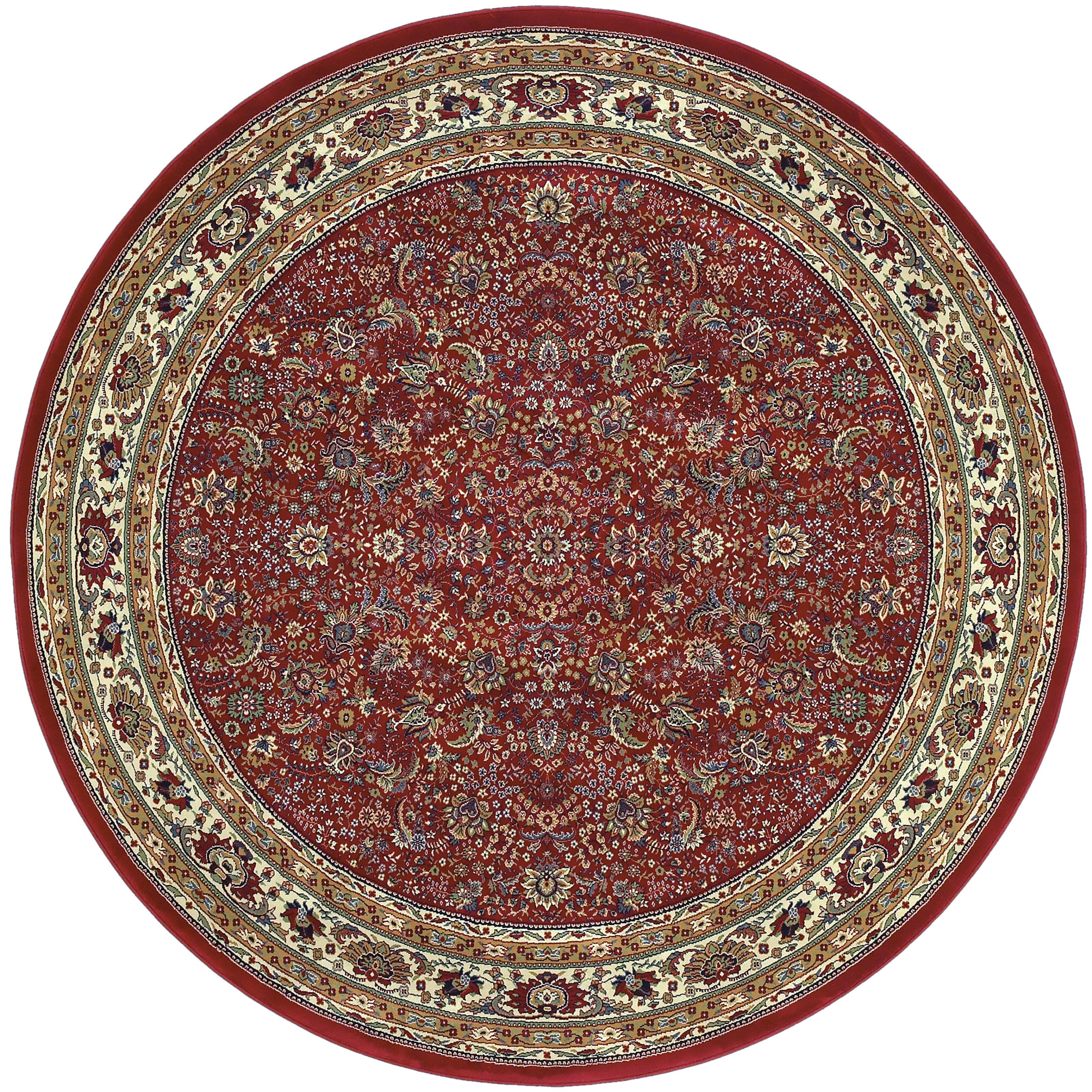 Ariana 113R3 Red/Ivory Area Rug, red ivory traditional oriental area rug with crisp palette and detailed collector-style pattern.