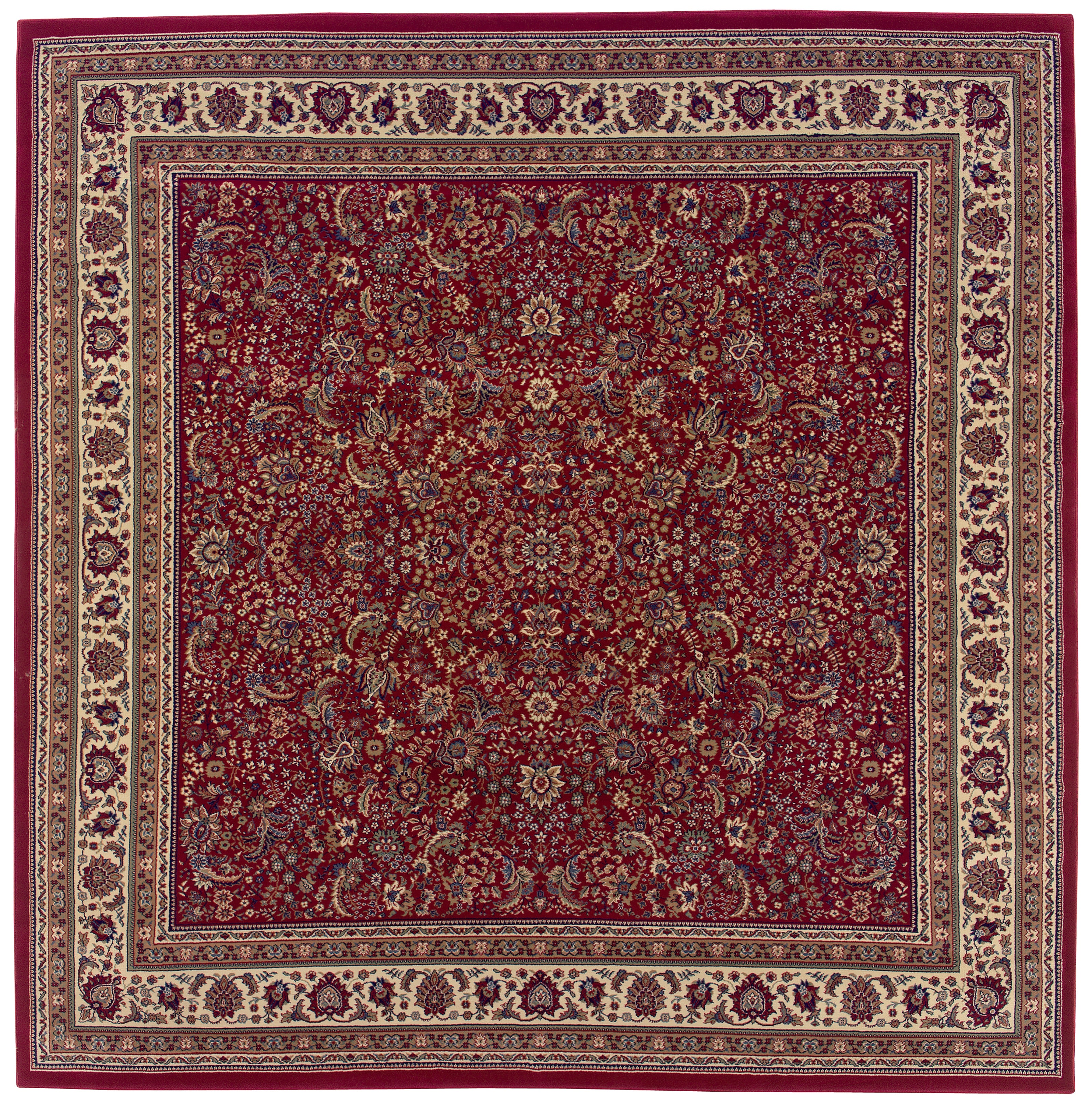 Ariana 113R3 Red/Ivory Area Rug, red ivory traditional oriental area rug with crisp palette and detailed collector-style pattern.