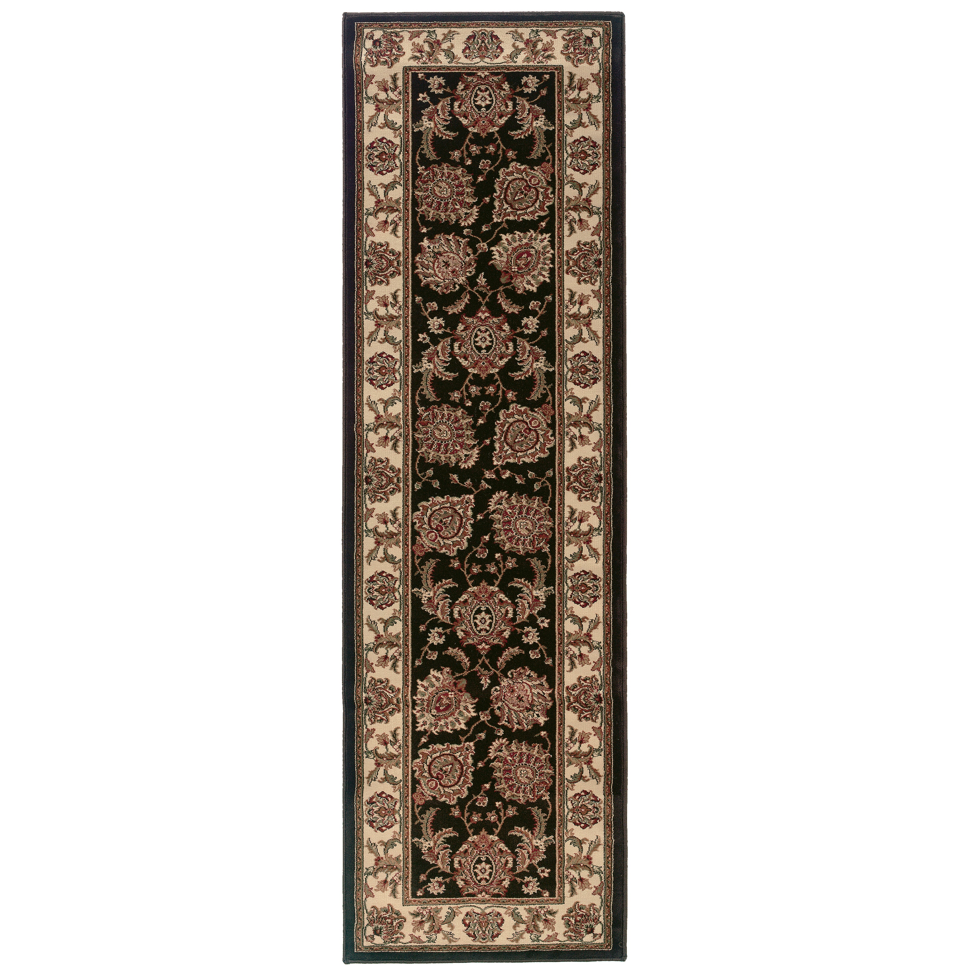 Ariana 117D3 Brown/Ivory Area Rug, brown ivory traditional oriental area rug with crisp updated hues and detailed pattern work.