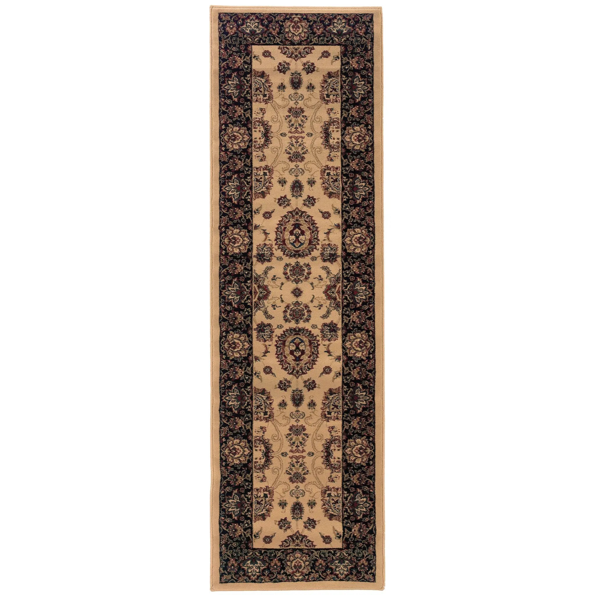 Ariana 130/7 Ivory/ Black Area Rug by Oriental Weavers