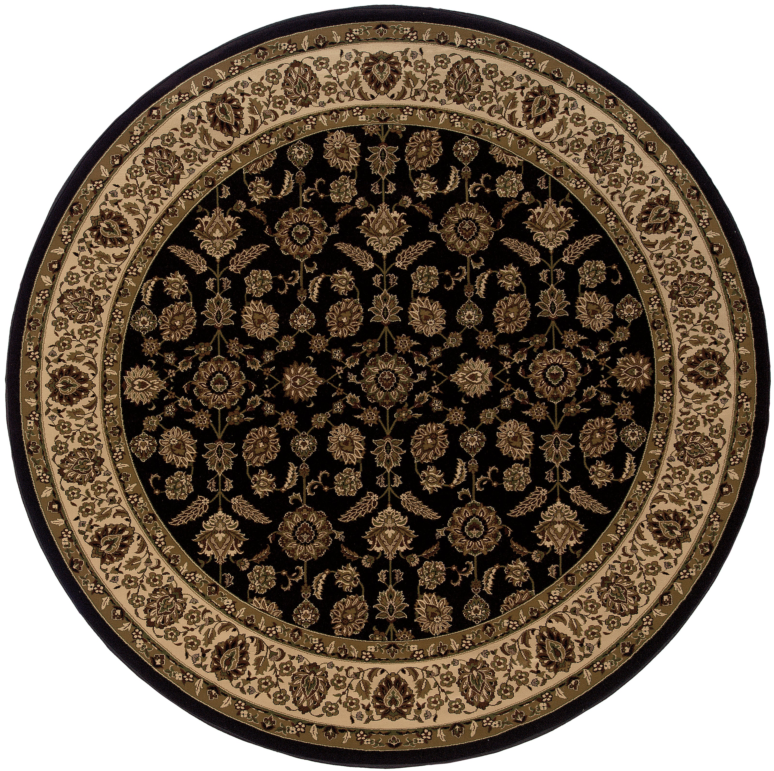 Ariana 271D3 Brown/Ivory Area Rug, brown ivory traditional oriental area rug with crisp Old-World pattern styling.