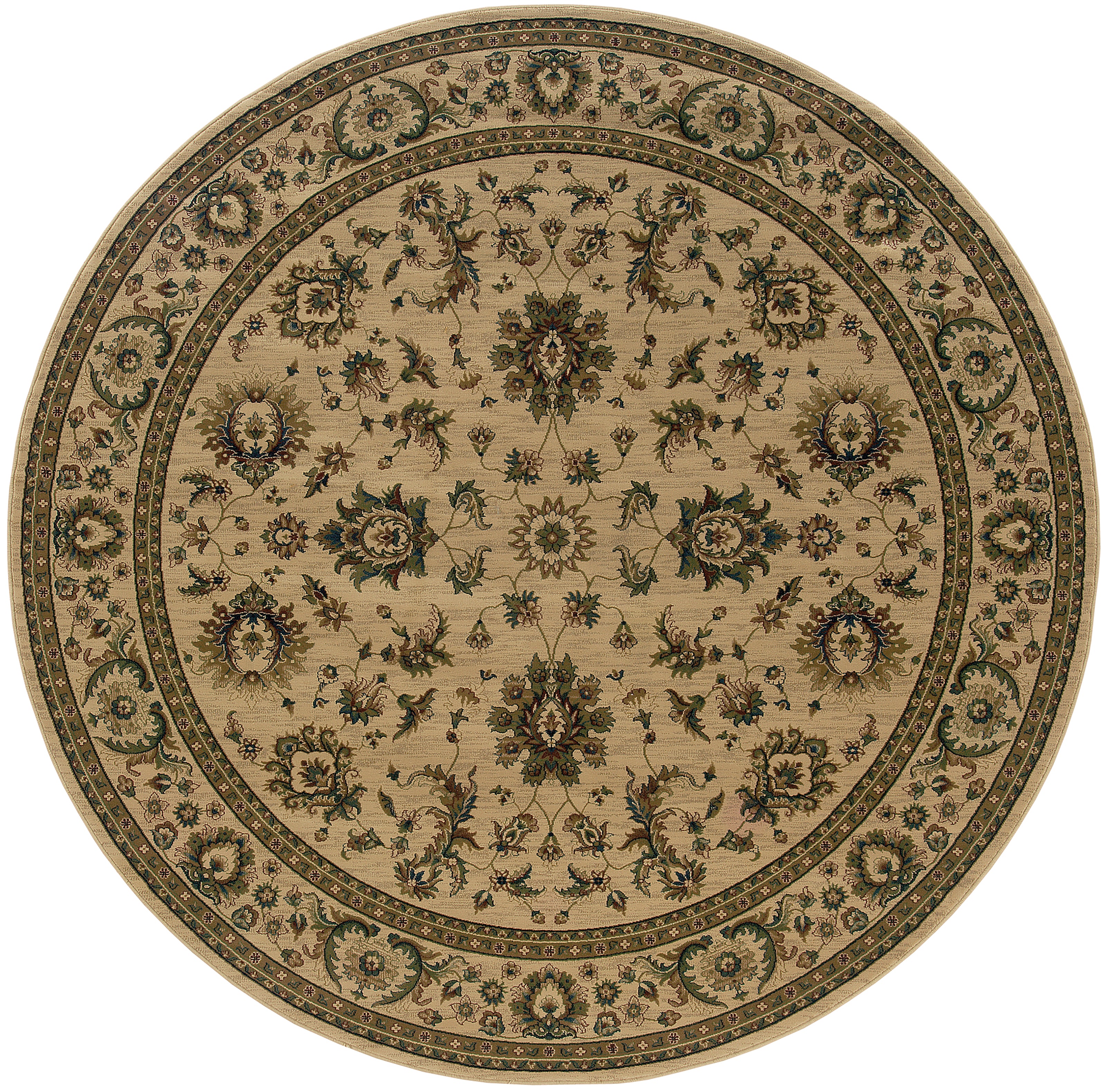 Ariana 311I3 Ivory/Green Area Rug, ivory green traditional oriental area rug with updated hues and refined collector-style design.