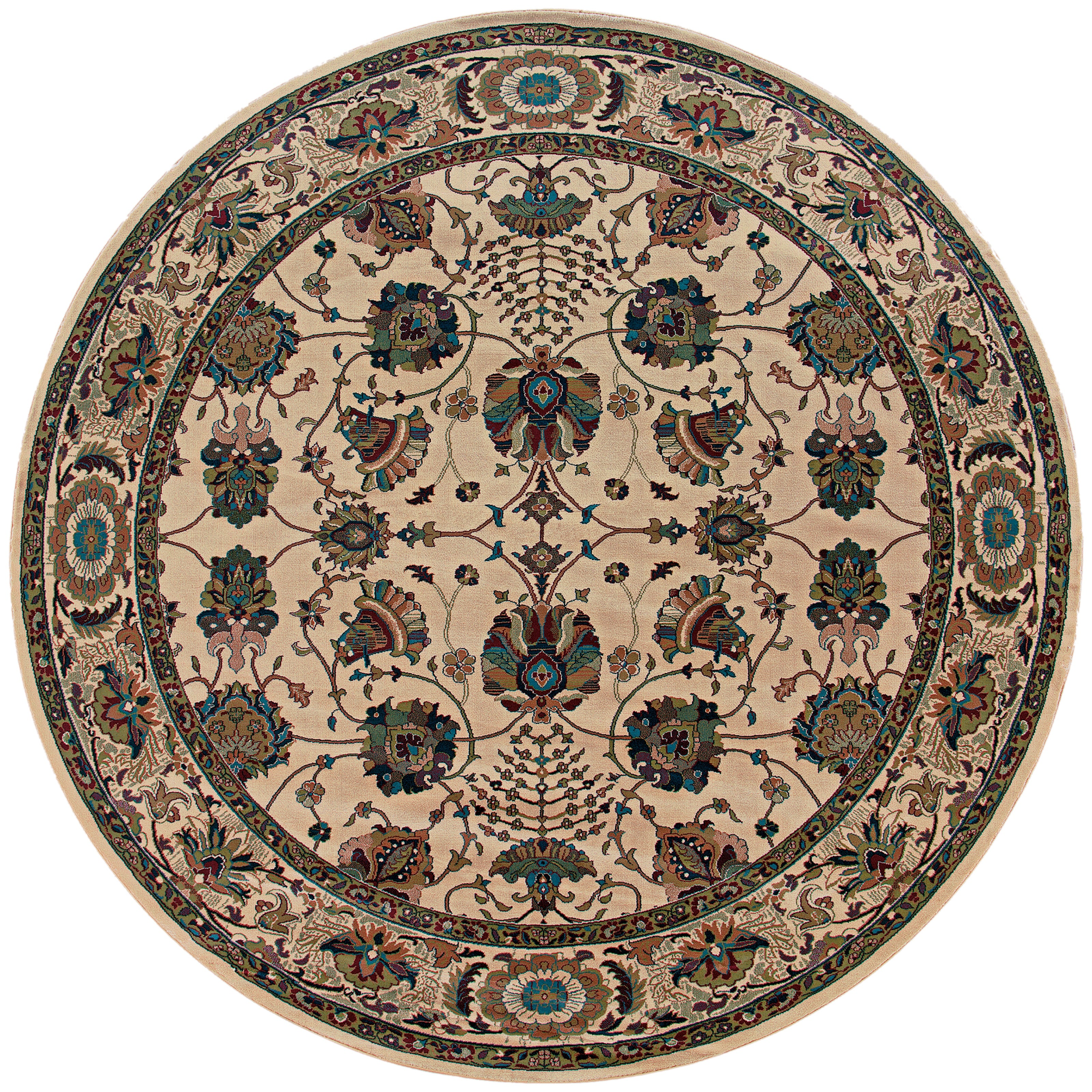 Ariana 431O3 Ivory/Red Area Rug, ivory red traditional oriental area rug with polished Old-World pattern styling and crisp detail.