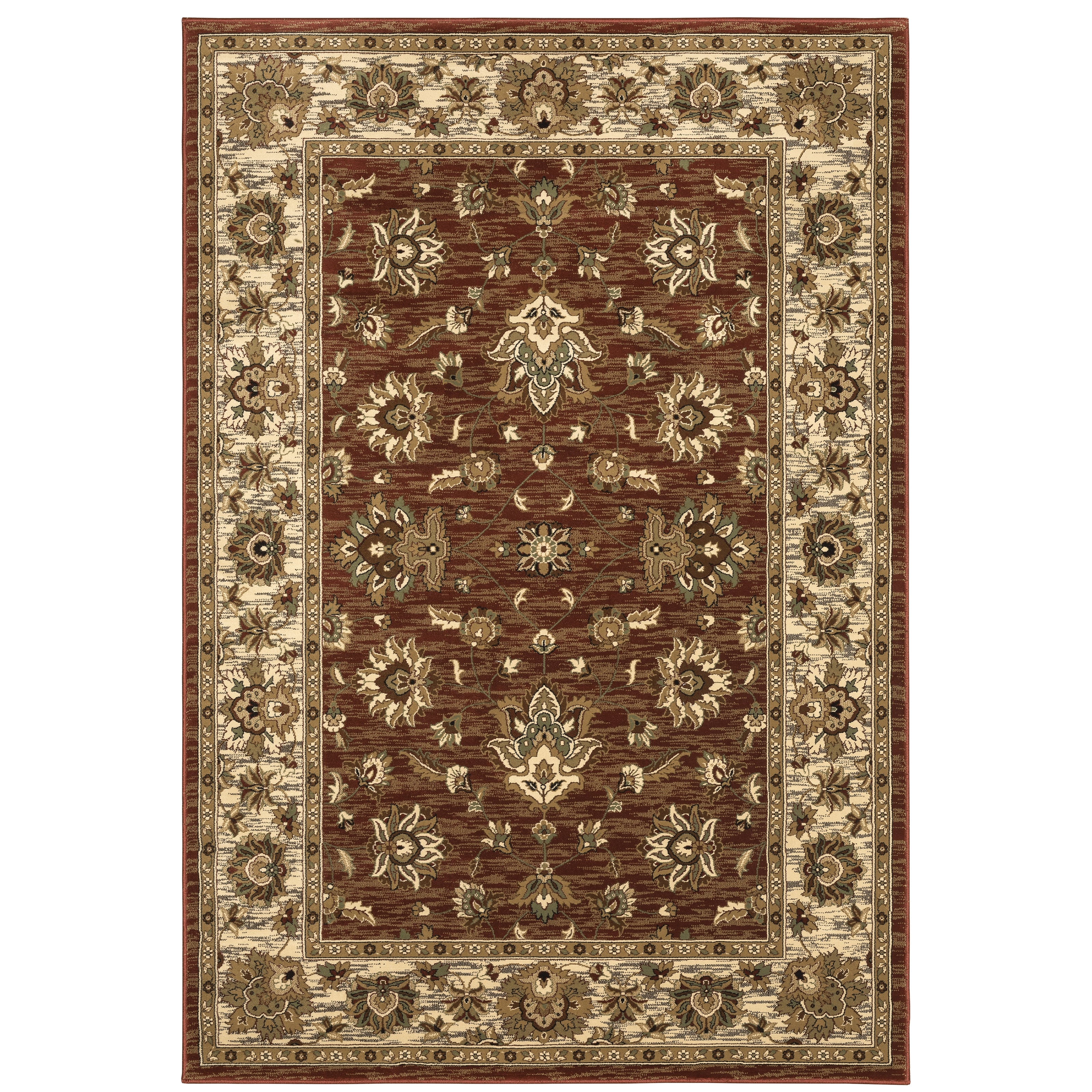 Ariana 623V3 Red/Ivory Area Rug, red ivory traditional oriental area rug with timeless Old-World styling and detailed design.