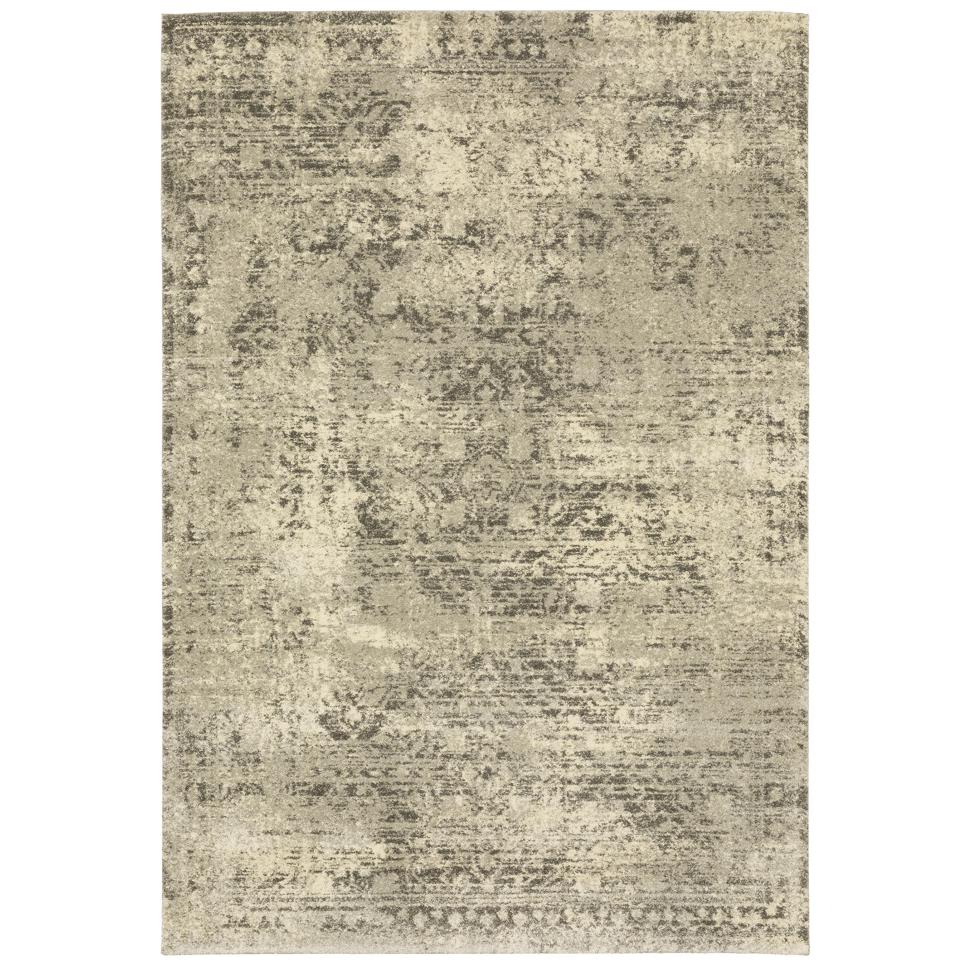 Oriental Weavers Astor 1806Q plush modern rug featuring abstract pattern in beige/ grey tones