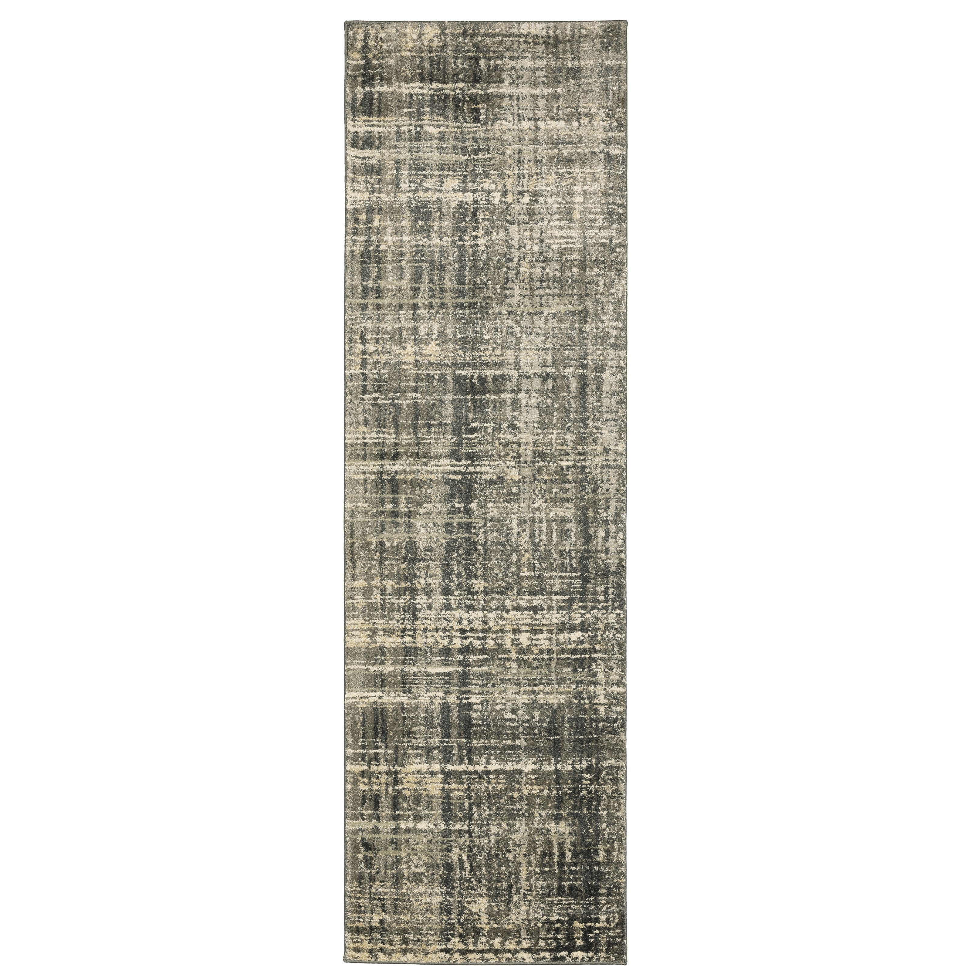 Oriental Weavers Astor 2541M plush modern rug featuring abstract pattern in charcoal/ beige tones