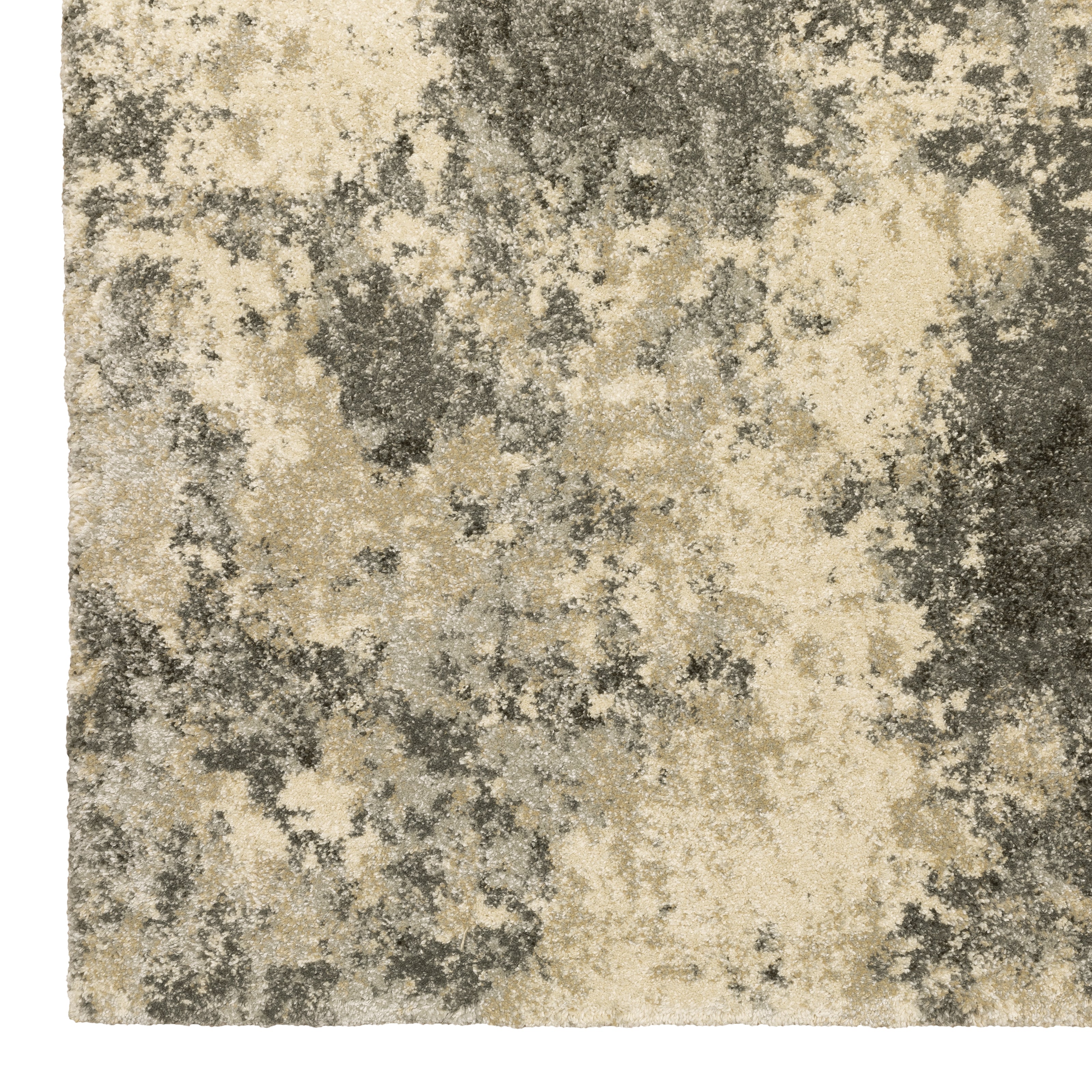 Oriental Weavers Astor 7150D plush modern rug featuring abstract pattern in grey/ beige tones