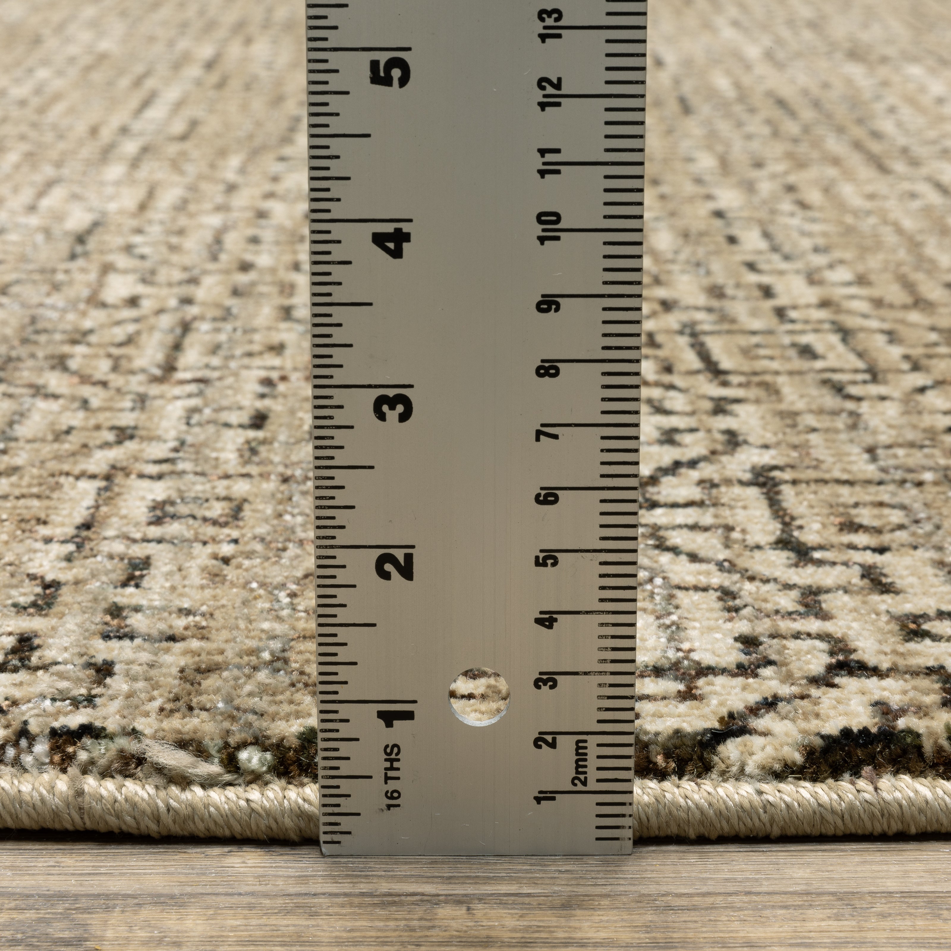 Oriental Weavers Atlas 3721S textured modern rug featuring textured design in brown/ tan tones