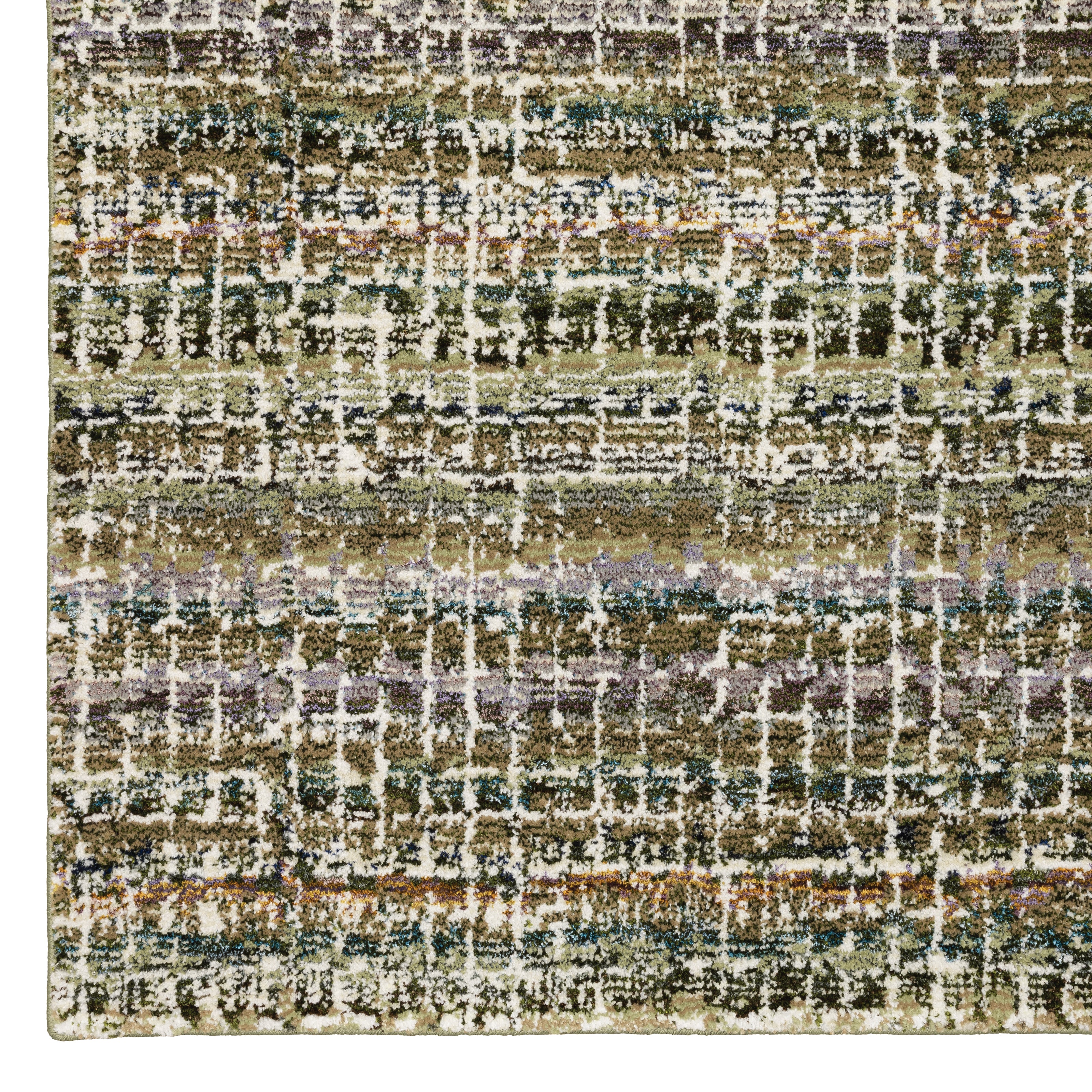 Oriental Weavers Atlas 747A0 textured area rug featuring textured design in green/ multi tones